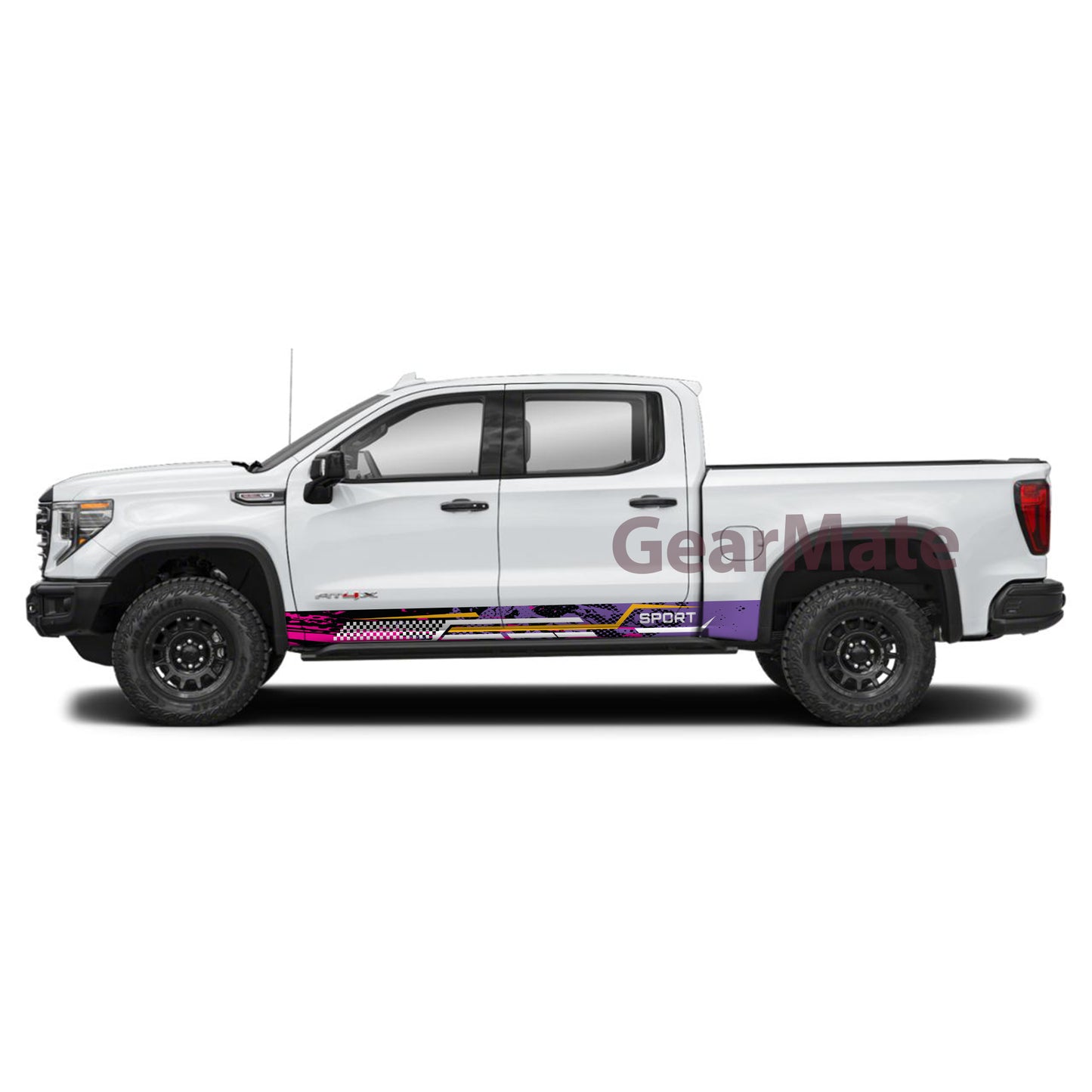 Sport PP Rocker Panel Graphic Decal Kit (Left & Right Sides) - High Quality Vinyl for Trucks & SUVs
