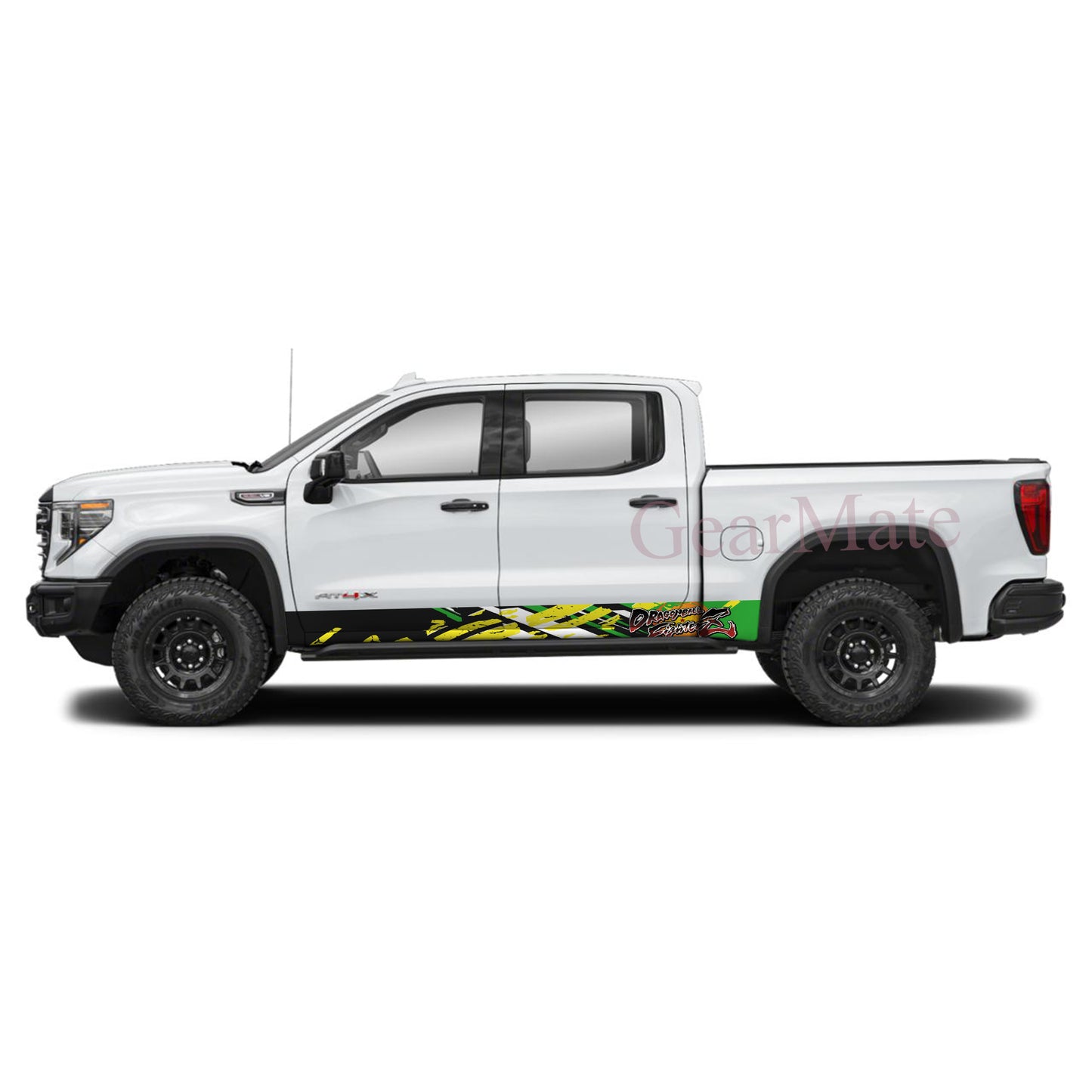 Racing Sport Dragon Ball FighterZ Rocker Panel Graphic Decal Kit (Left & Right Sides) - High Quality Vinyl for Trucks & SUVs
