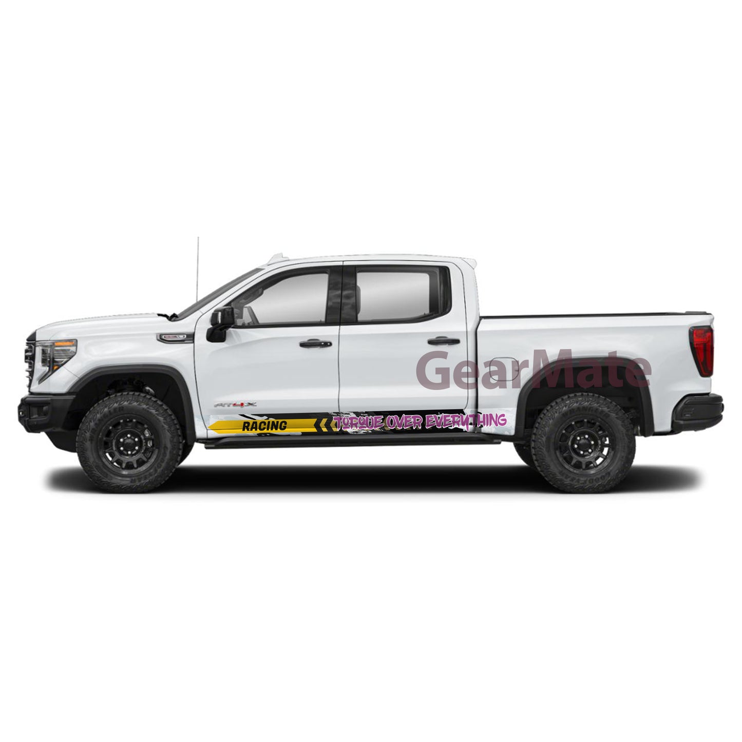 Torque Over Everything Rocker Panel Graphic Decal Kit (Left & Right Sides) - High Quality Vinyl for Trucks & SUVs