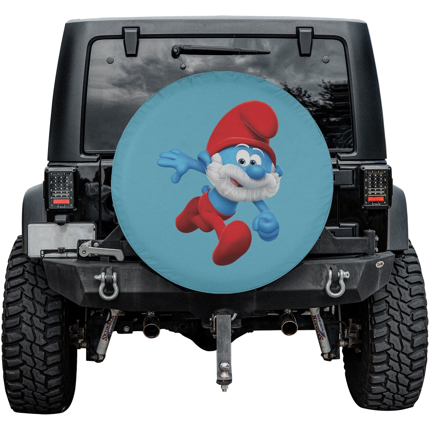 Papa Smurf Spare Tire Cover – Premium Waterproof UV Resistant Protector