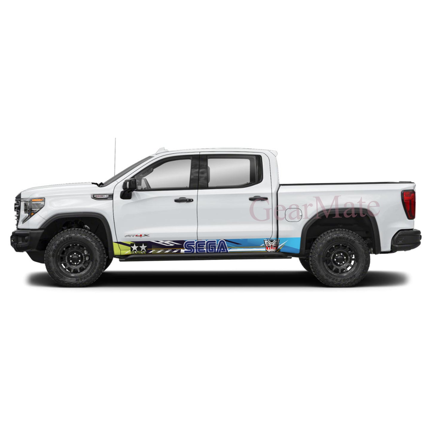 Sega Games Rocker Panel Graphic Decal Kit (Left & Right Sides) - High Quality Vinyl for Trucks & SUVs