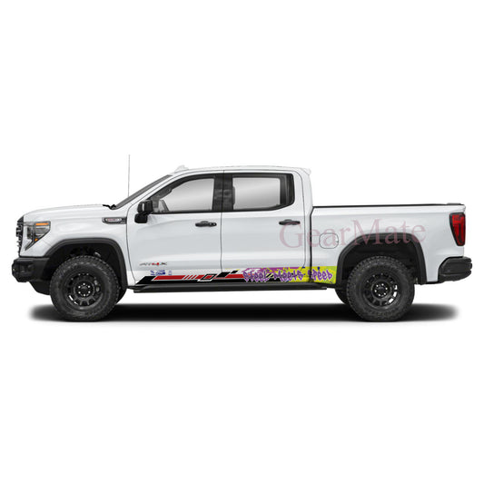Throttle Grip Go Rocker Panel Graphic Decal Kit (Left & Right Sides) - High Quality Vinyl for Trucks & SUVs