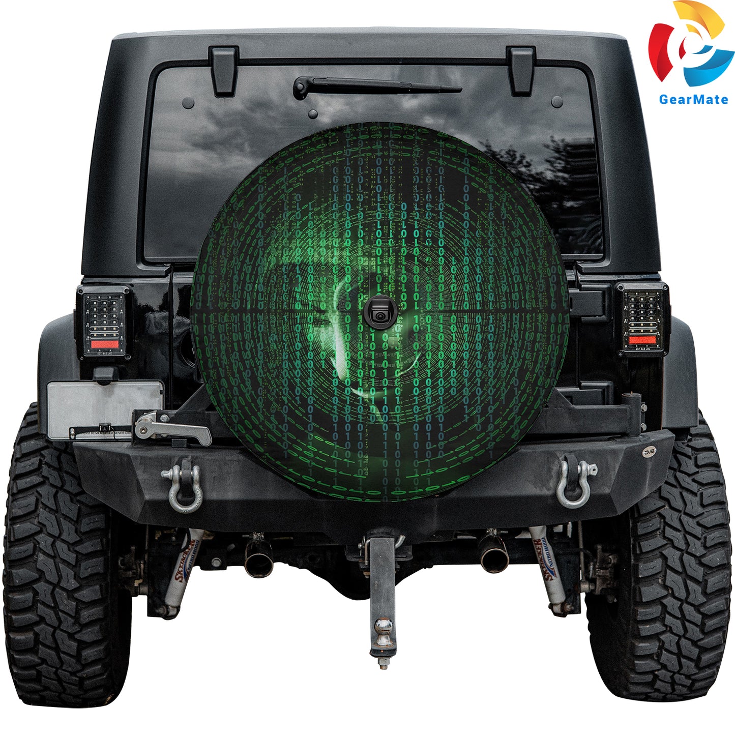 Hacker Binary Spare Tire Cover – Premium Waterproof UV Resistant Protector
