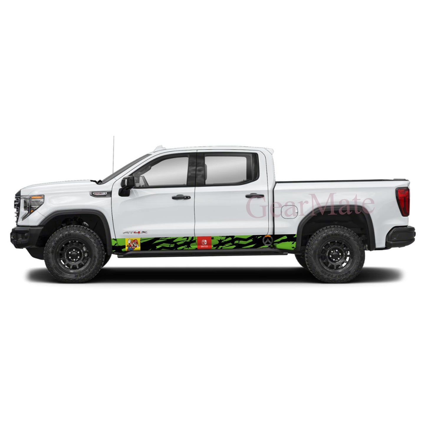 Nintendo Switch Games Rocker Panel Graphic Decal Kit (Left & Right Sides) - High Quality Vinyl for Trucks & SUVs