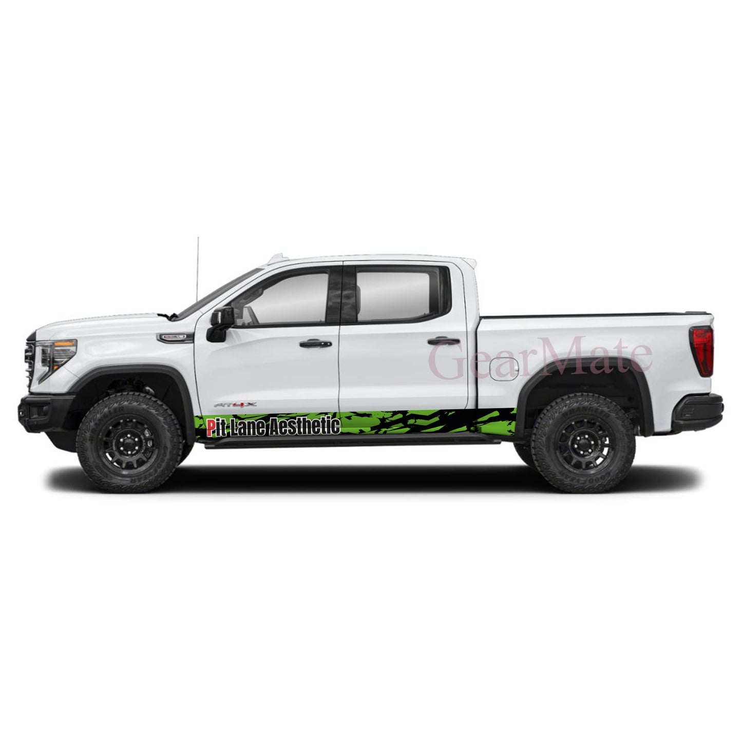 Pit Lane Aesthetic Rocker Panel Graphic Decal Kit (Left & Right Sides) - High Quality Vinyl for Trucks & SUVs