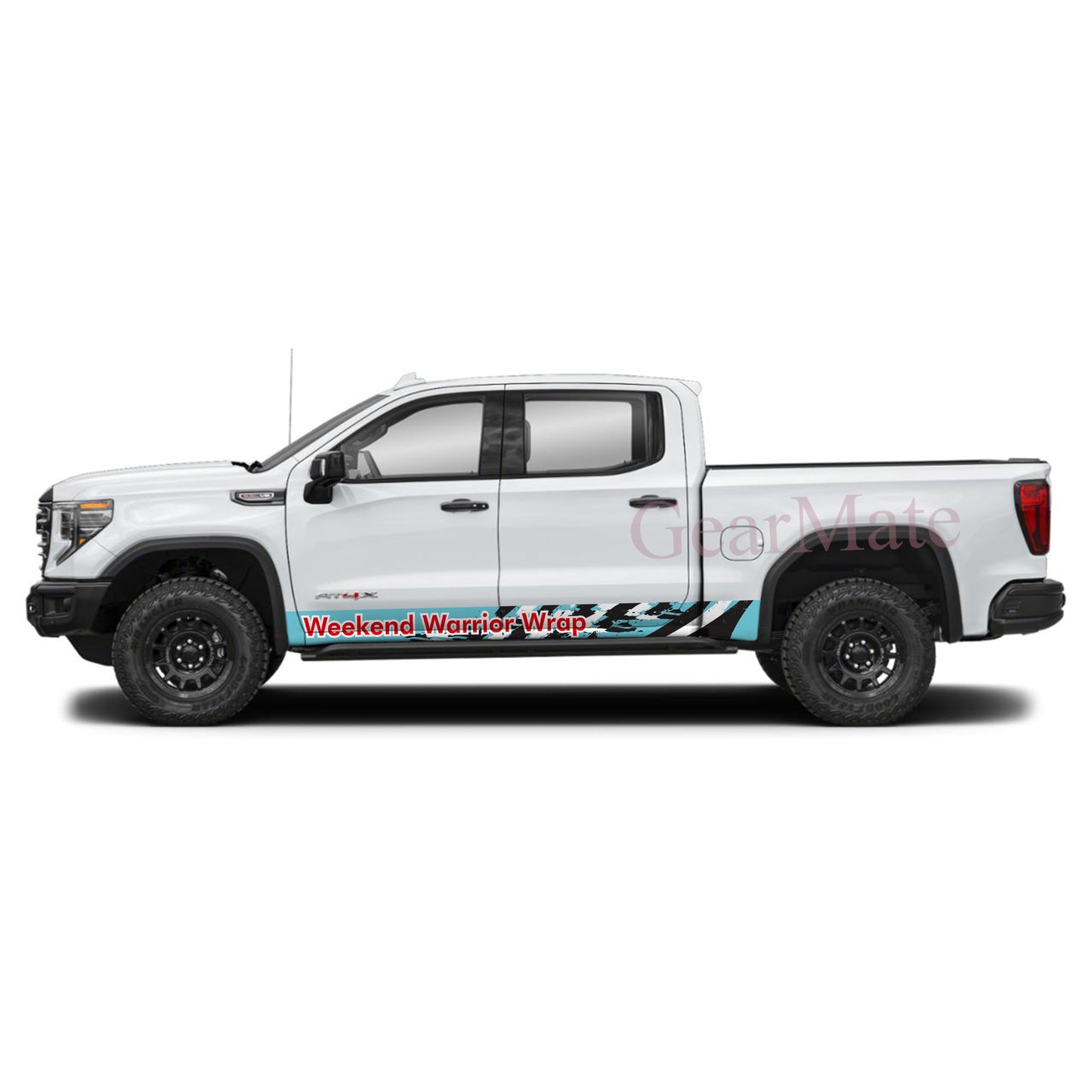 Weekend Warrior Wrap Rocker Panel Graphic Decal Kit (Left & Right Sides) - High Quality Vinyl for Trucks & SUVs