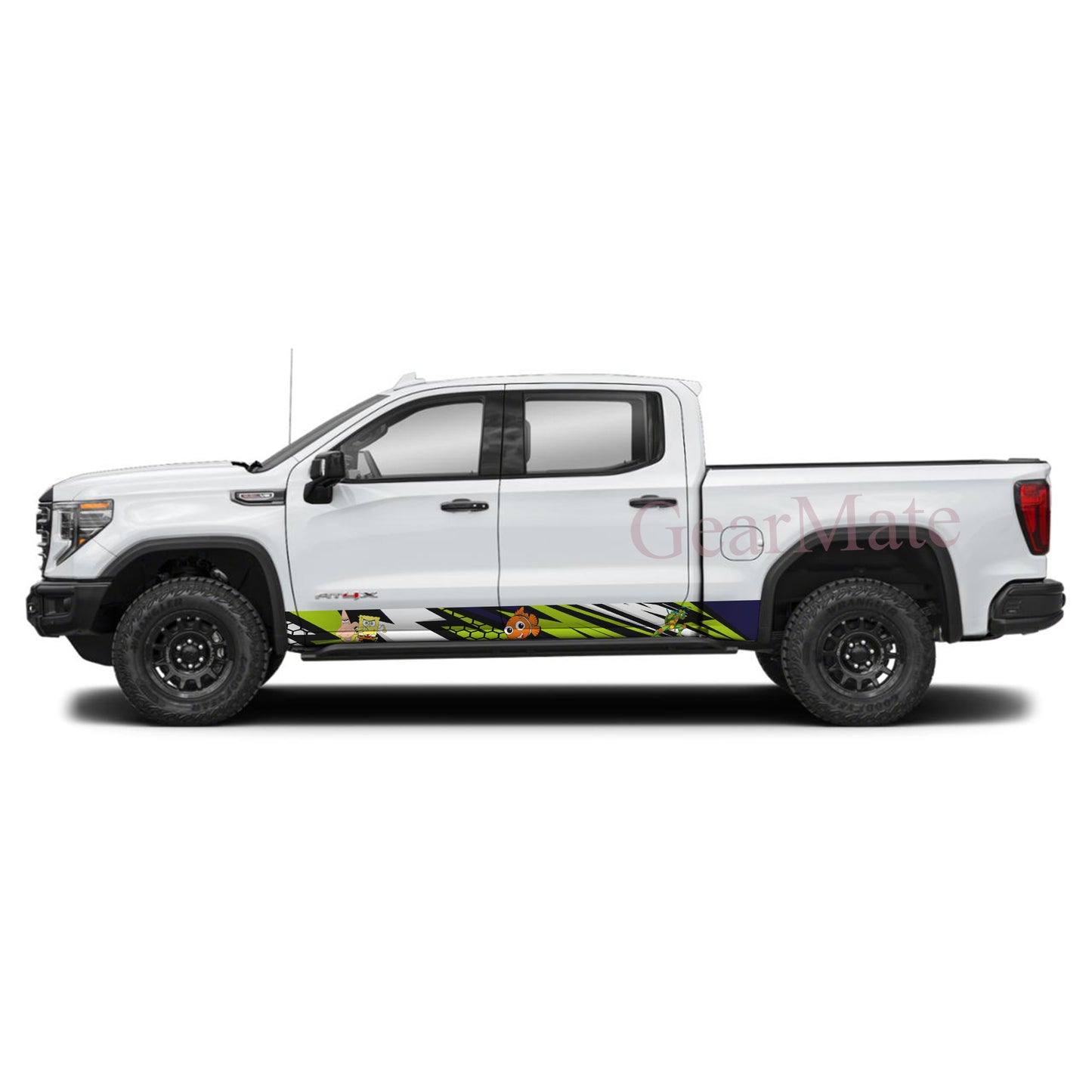 Pole Position Nemo Rocker Panel Graphic Decal Kit (Left & Right Sides) - High Quality Vinyl for Trucks & SUVs