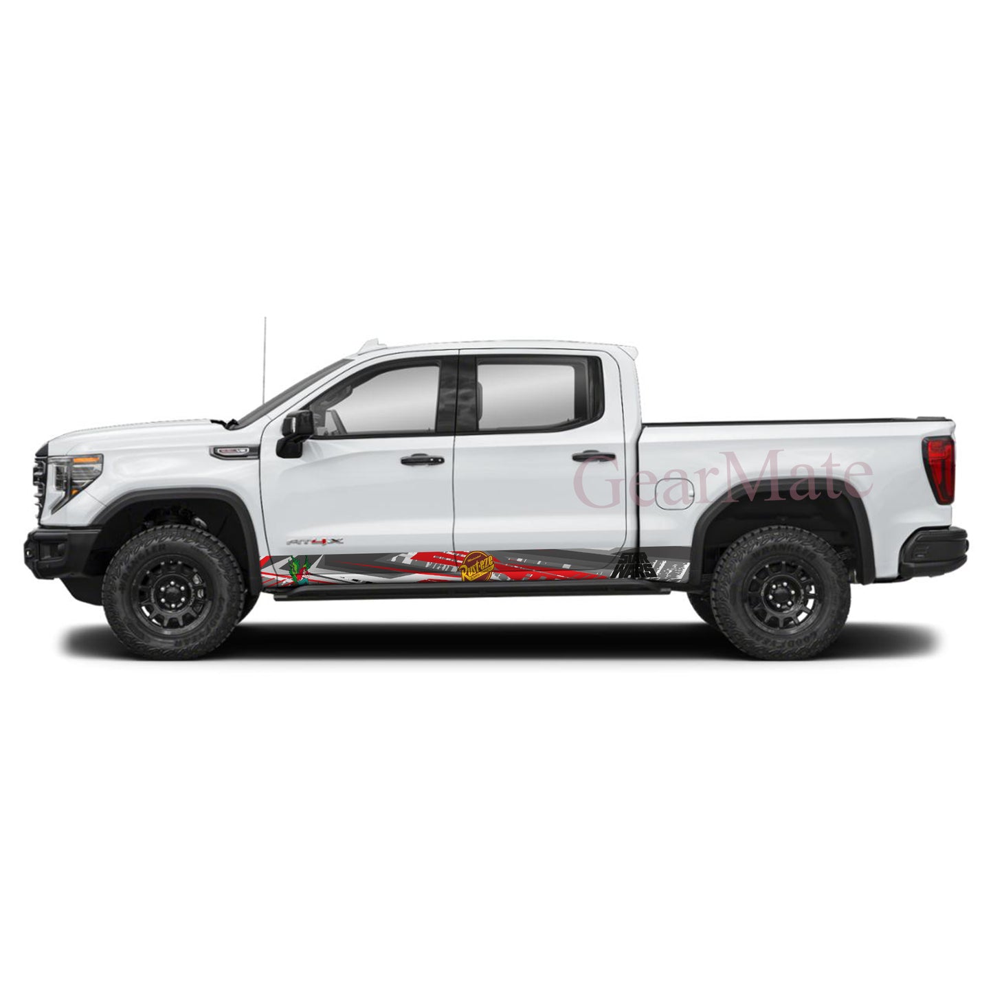 Sport GR Rust Eze Pixar Cars Rocker Panel Graphic Decal Kit (Left & Right Sides) - High Quality Vinyl for Trucks & SUVs