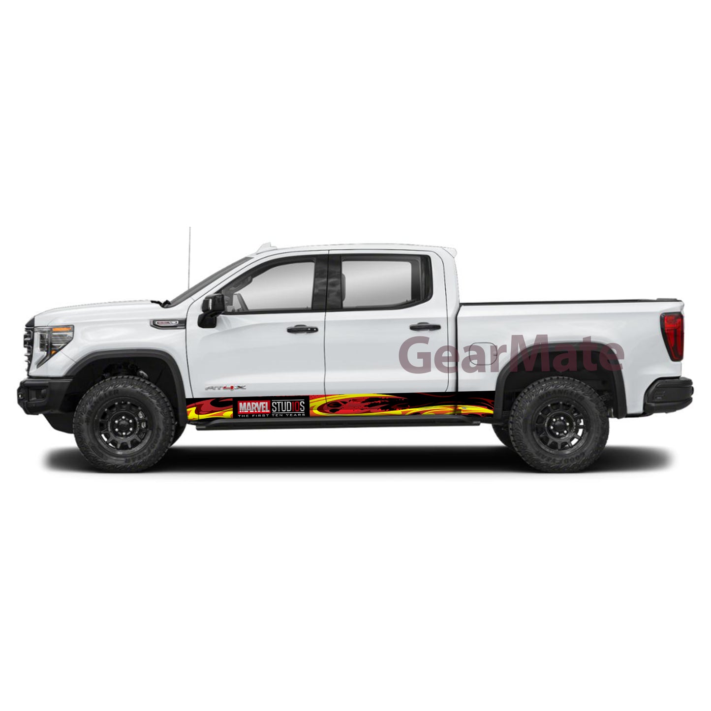 Racing Fire Marvel First 10 Years What If Rocker Panel Graphic Decal Kit (Left & Right Sides) - High Quality Vinyl for Trucks & SUVs