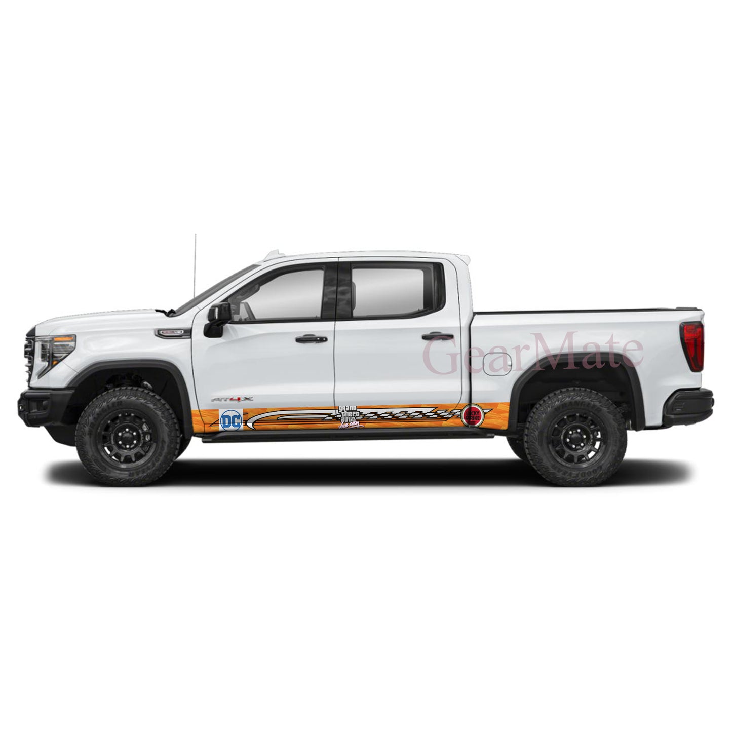 Grand Theft Auto Vice City Games Rocker Panel Graphic Decal Kit (Left & Right Sides) - High Quality Vinyl for Trucks & SUVs
