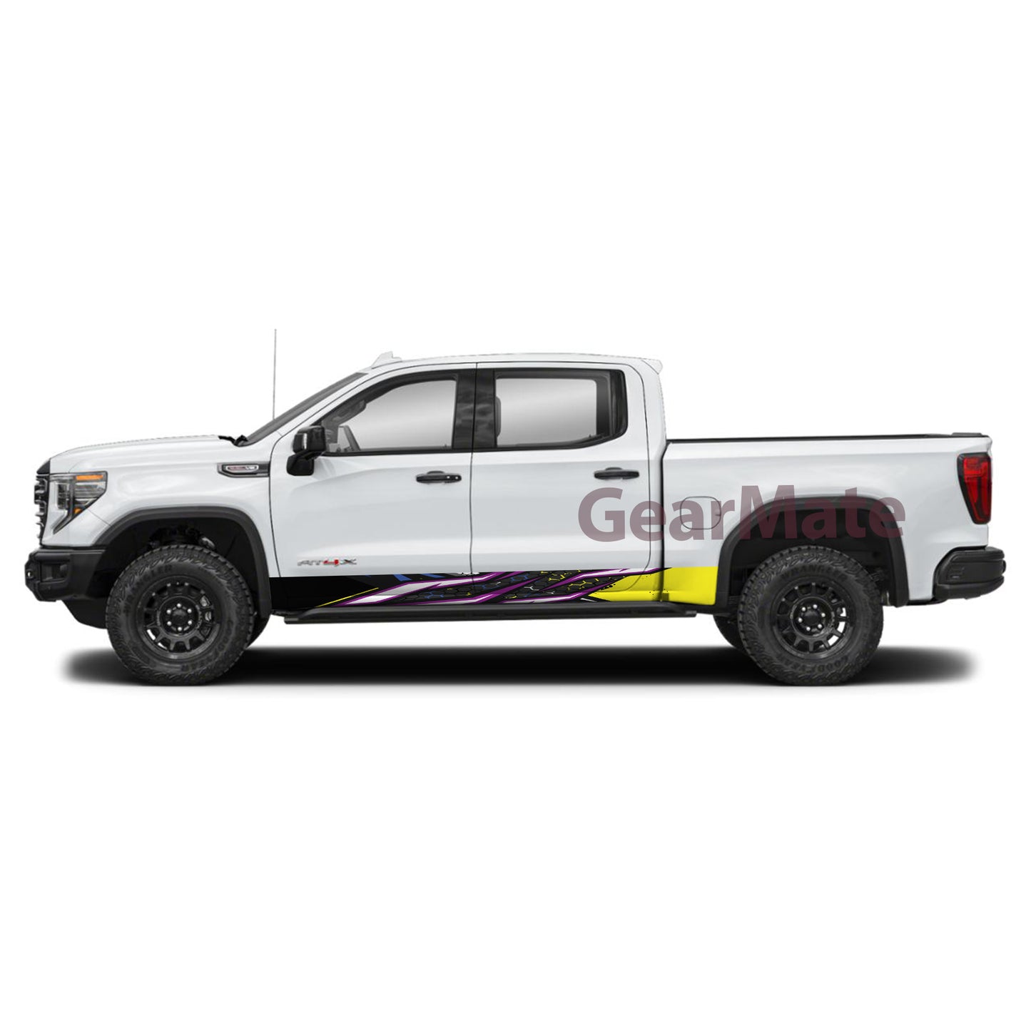 Sport Racing Blue PY Rocker Panel Graphic Decal Kit (Left & Right Sides) - High Quality Vinyl for Trucks & SUVs