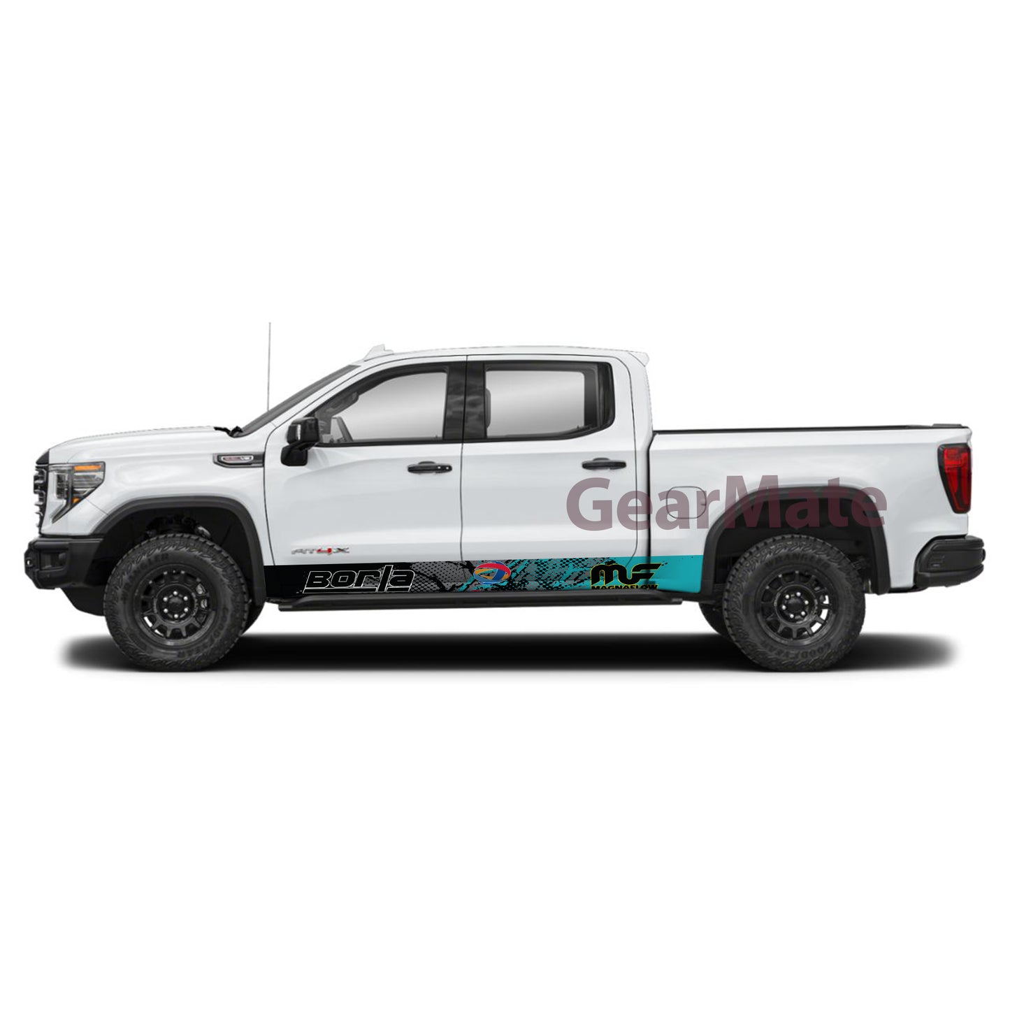 Racing Green Total Rocker Panel Graphic Decal Kit (Left & Right Sides) - High Quality Vinyl for Trucks & SUVs