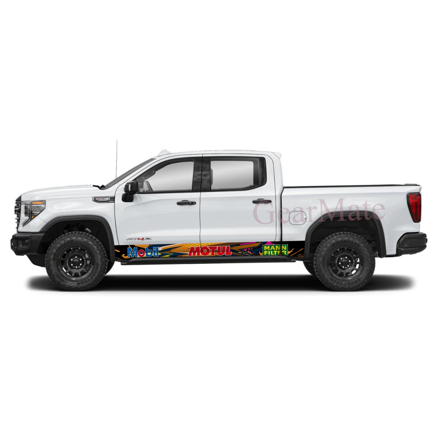 Eagle Pink Motul Rocker Panel Graphic Decal Kit (Left & Right Sides) - High Quality Vinyl for Trucks & SUVs