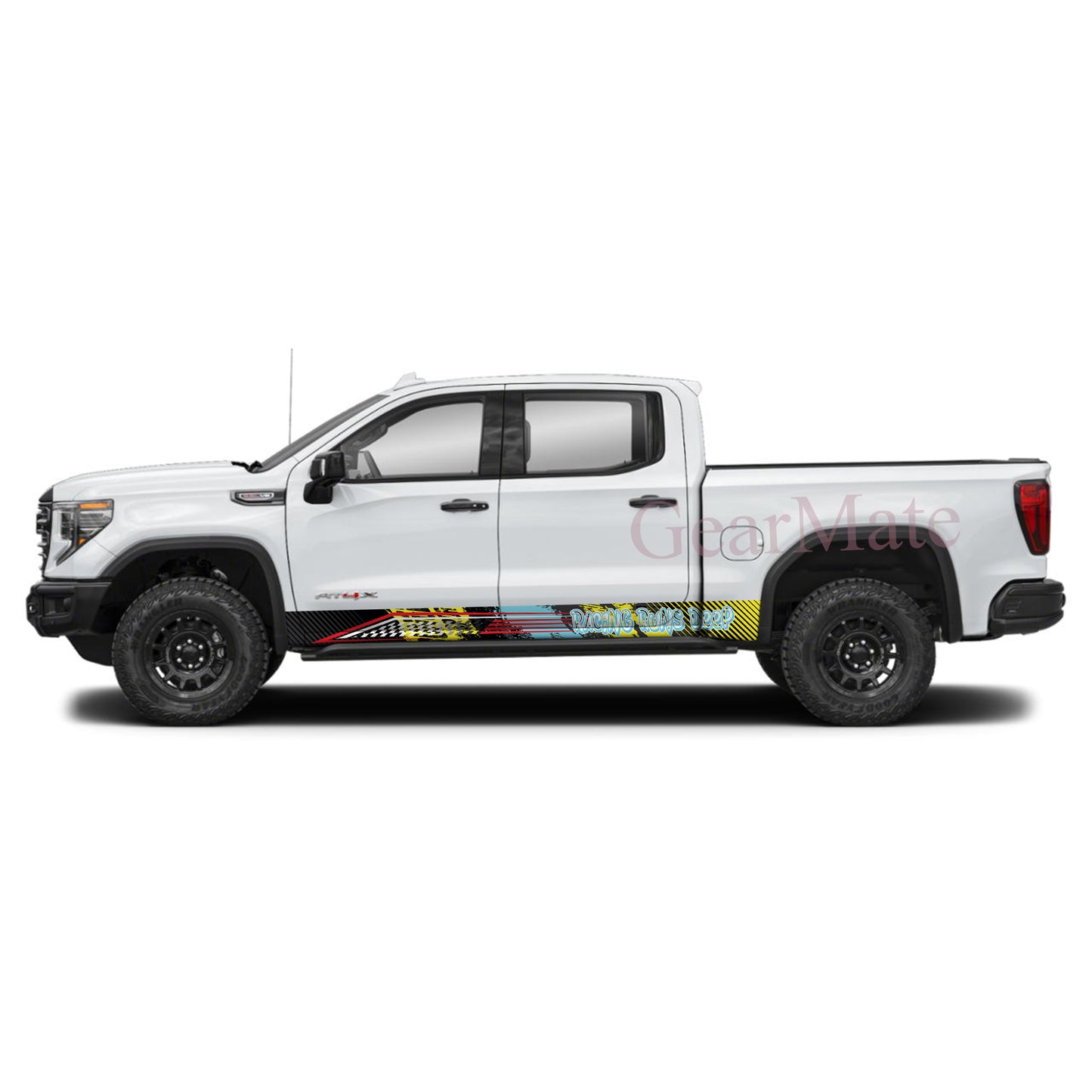 Built for Battle Rocker Panel Graphic Decal Kit (Left & Right Sides) - High Quality Vinyl for Trucks & SUVs