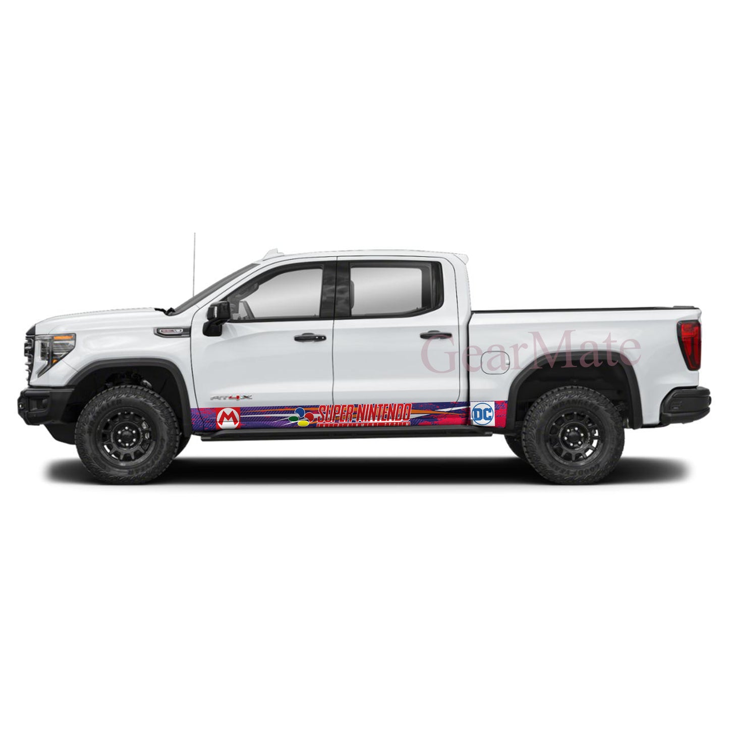 Super Nintendo Games Rocker Panel Graphic Decal Kit (Left & Right Sides) - High Quality Vinyl for Trucks & SUVs
