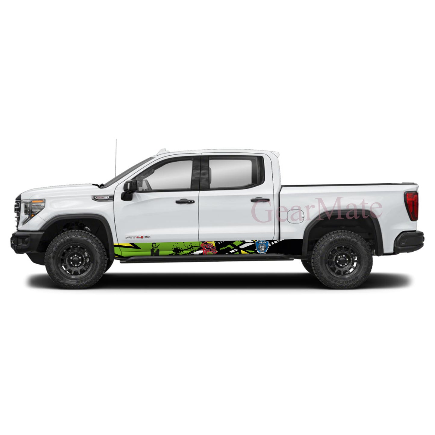 Performance Driven Look Street Racer Rocker Panel Graphic Decal Kit (Left & Right Sides) - High Quality Vinyl for Trucks & SUVs