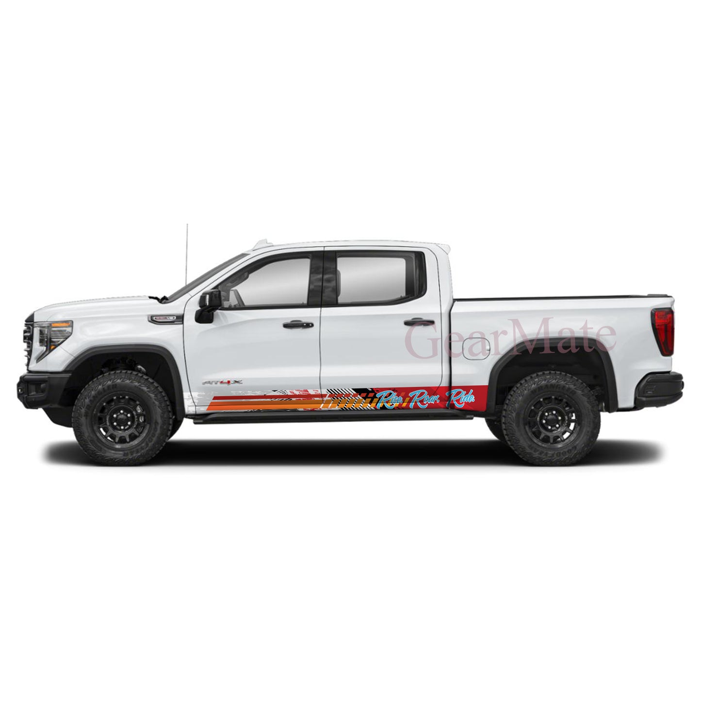 Rise Roar Ride Rocker Panel Graphic Decal Kit (Left & Right Sides) - High Quality Vinyl for Trucks & SUVs