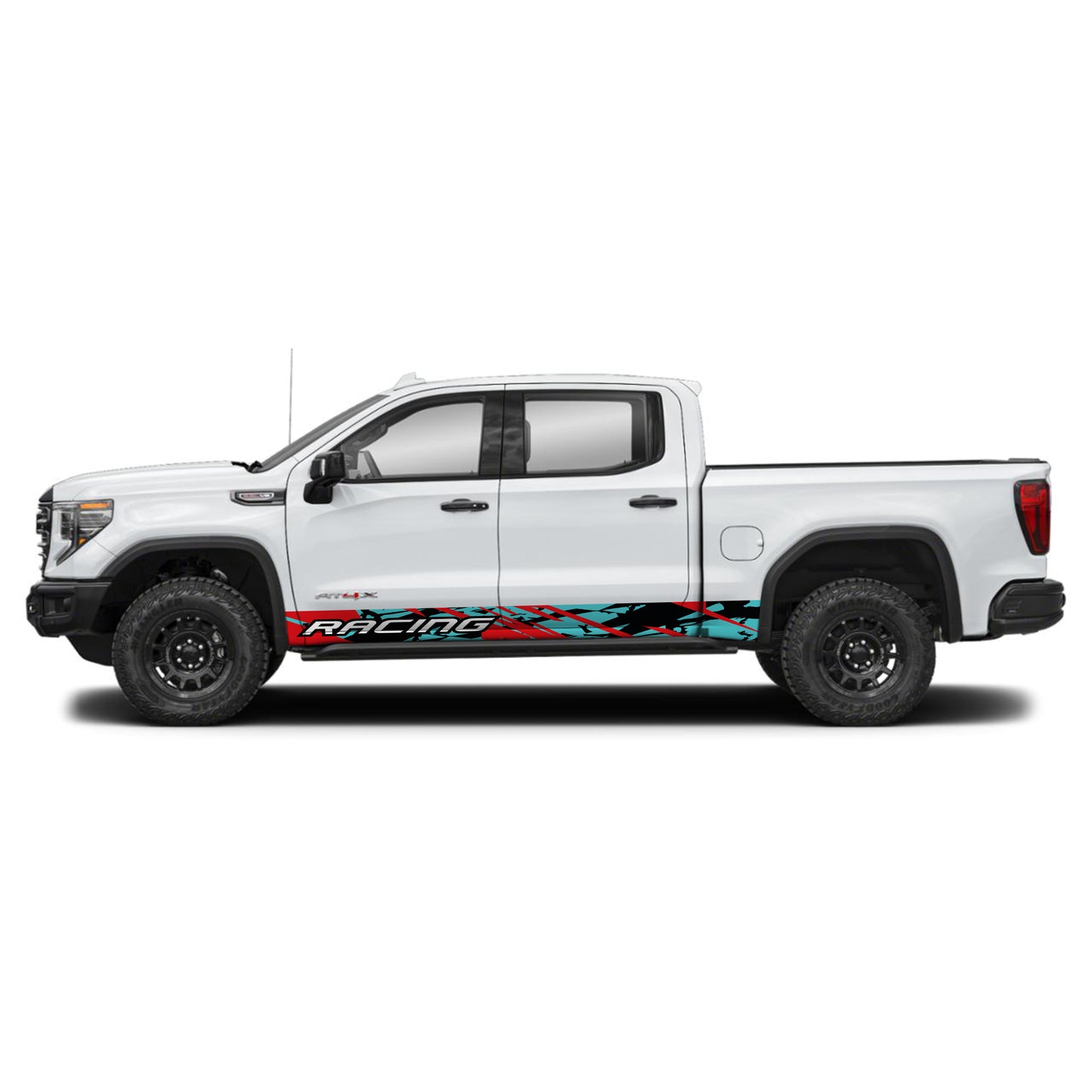Racing Green Rocker Panel Graphic Decal Kit (Left & Right Sides) - High Quality Vinyl for Trucks & SUVs