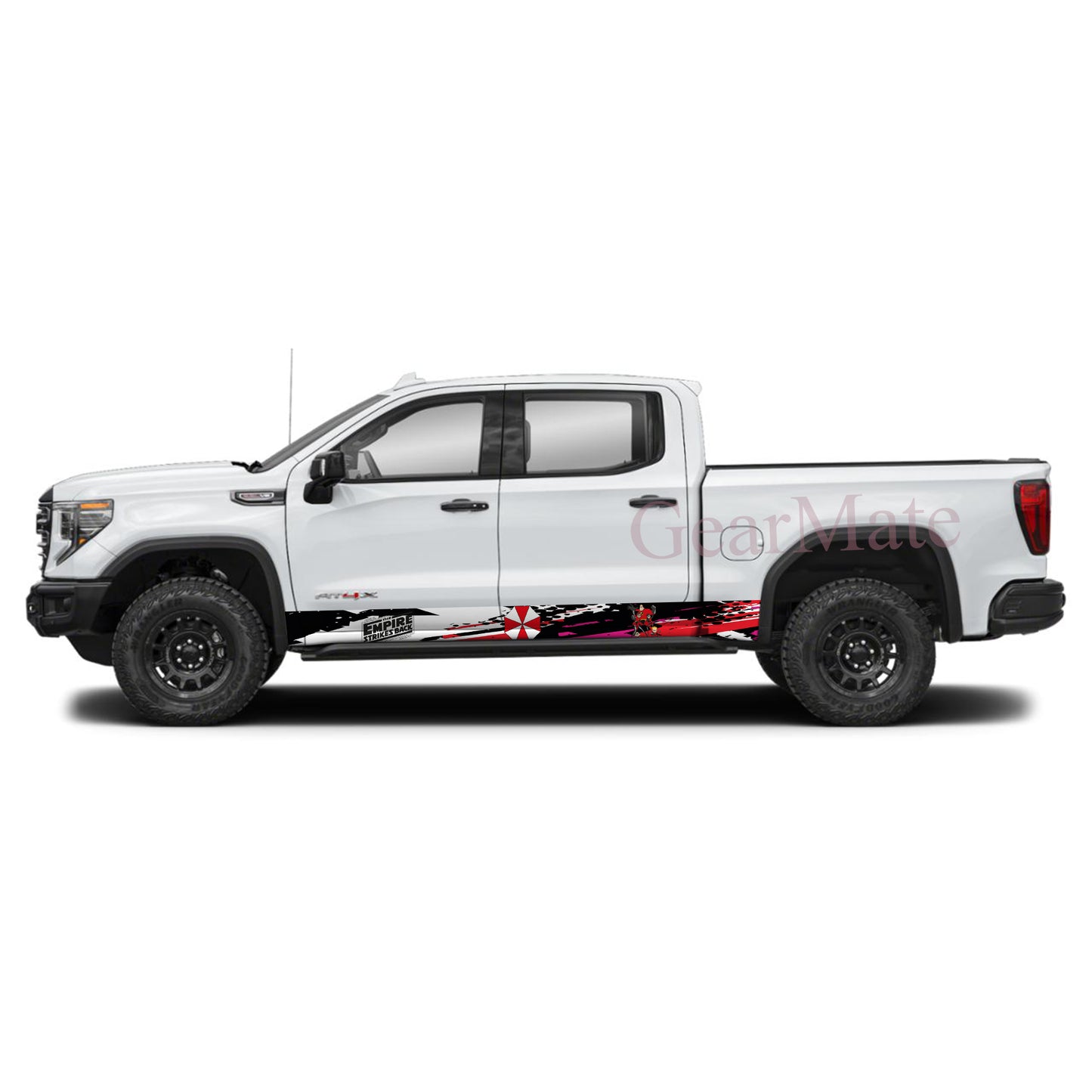 Road Warrior Umbrella Rocker Panel Graphic Decal Kit (Left & Right Sides) - High Quality Vinyl for Trucks & SUVs