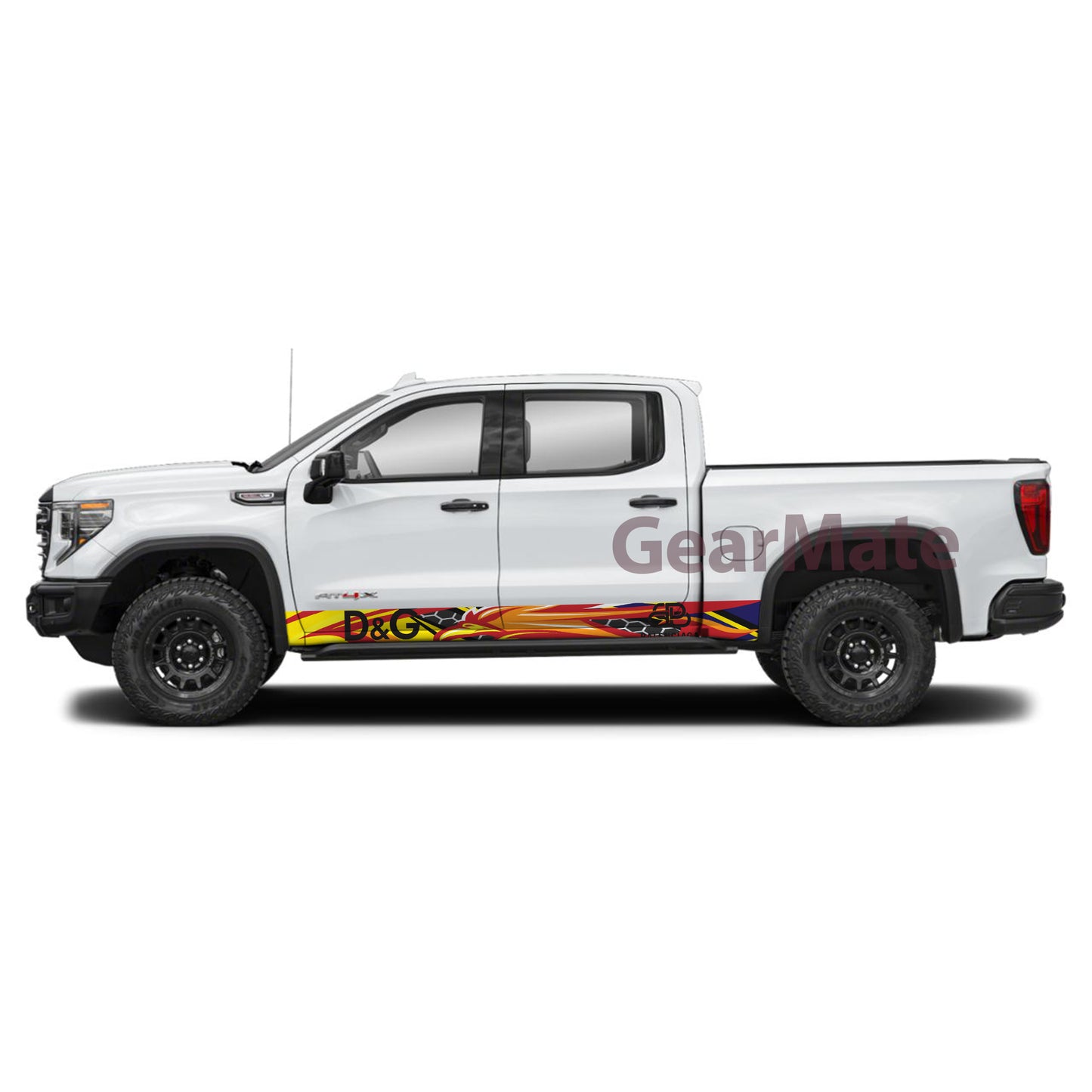 D&G Rocker Panel Graphic Decal Kit (Left & Right Sides) - High Quality Vinyl for Trucks & SUVs