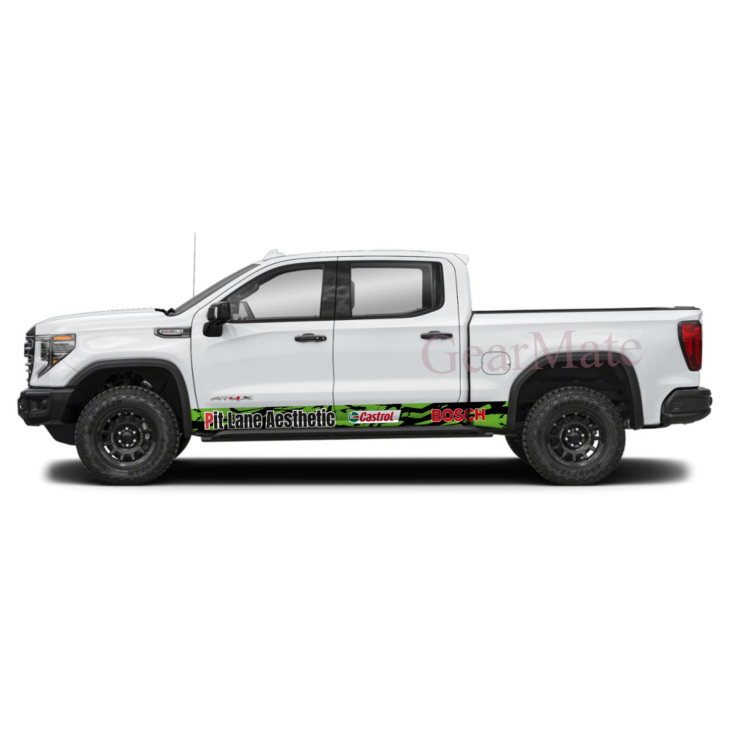 Pit Lane Aesthetic Castrol Rocker Panel Graphic Decal Kit (Left & Right Sides) - High Quality Vinyl for Trucks & SUVs
