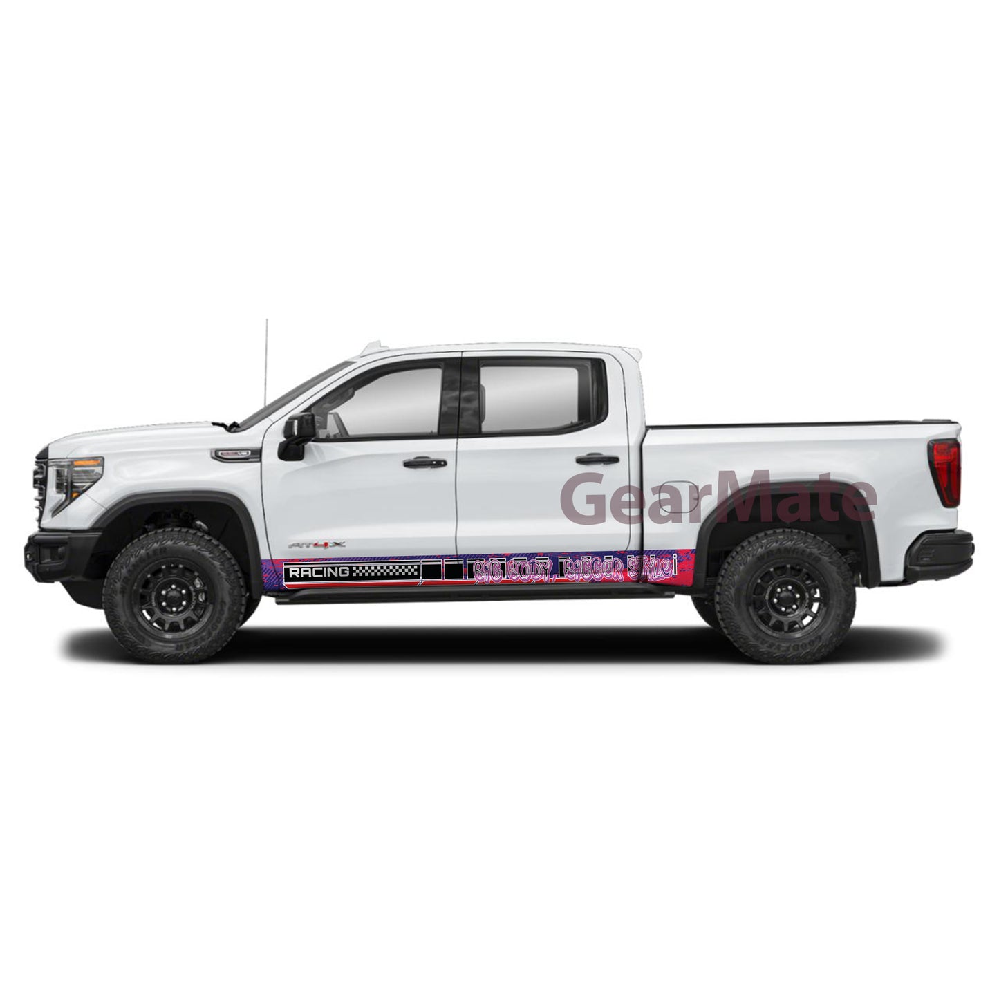 Big Body Bigger Style Rocker Panel Graphic Decal Kit (Left & Right Sides) - High Quality Vinyl for Trucks & SUVs