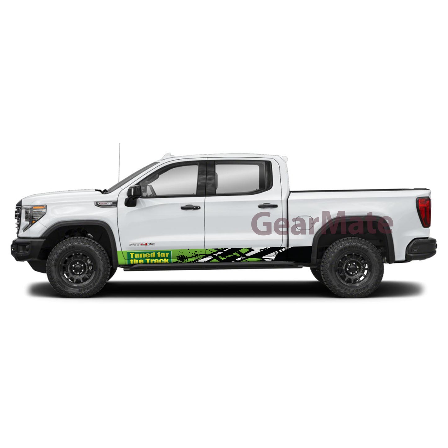 Tuned for the Track Rocker Panel Graphic Decal Kit (Left & Right Sides) - High Quality Vinyl for Trucks & SUVs
