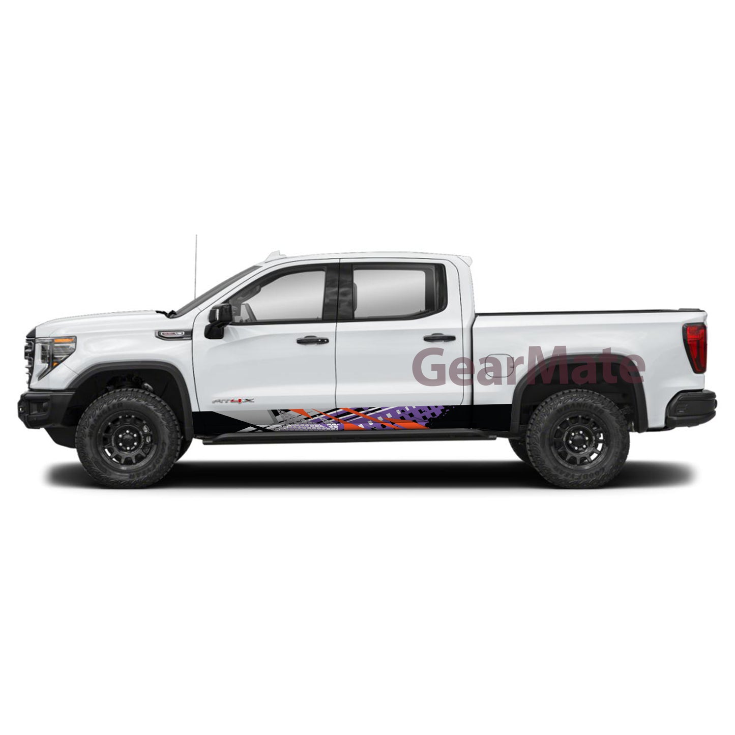 Racing Purple O Rocker Panel Graphic Decal Kit (Left & Right Sides) - High Quality Vinyl for Trucks & SUVs