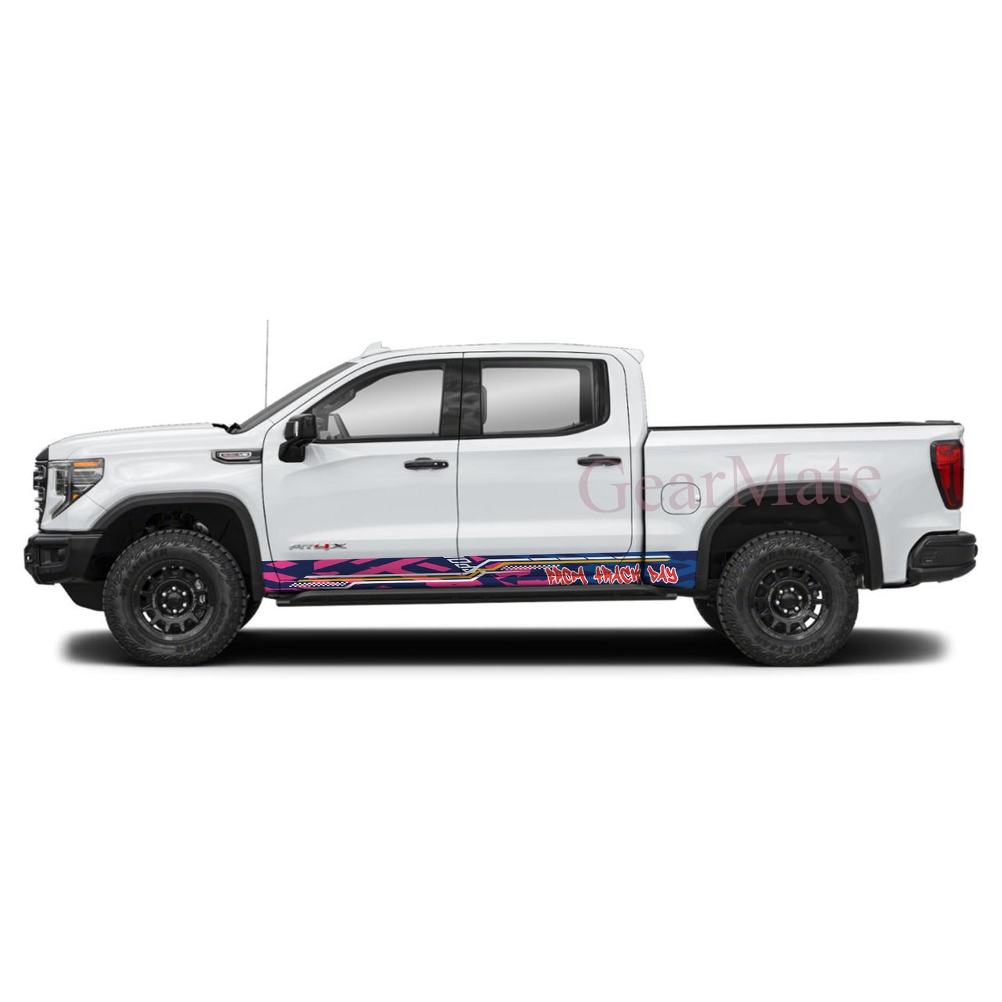 From Track Day Rocker Panel Graphic Decal Kit (Left & Right Sides) - High Quality Vinyl for Trucks & SUVs