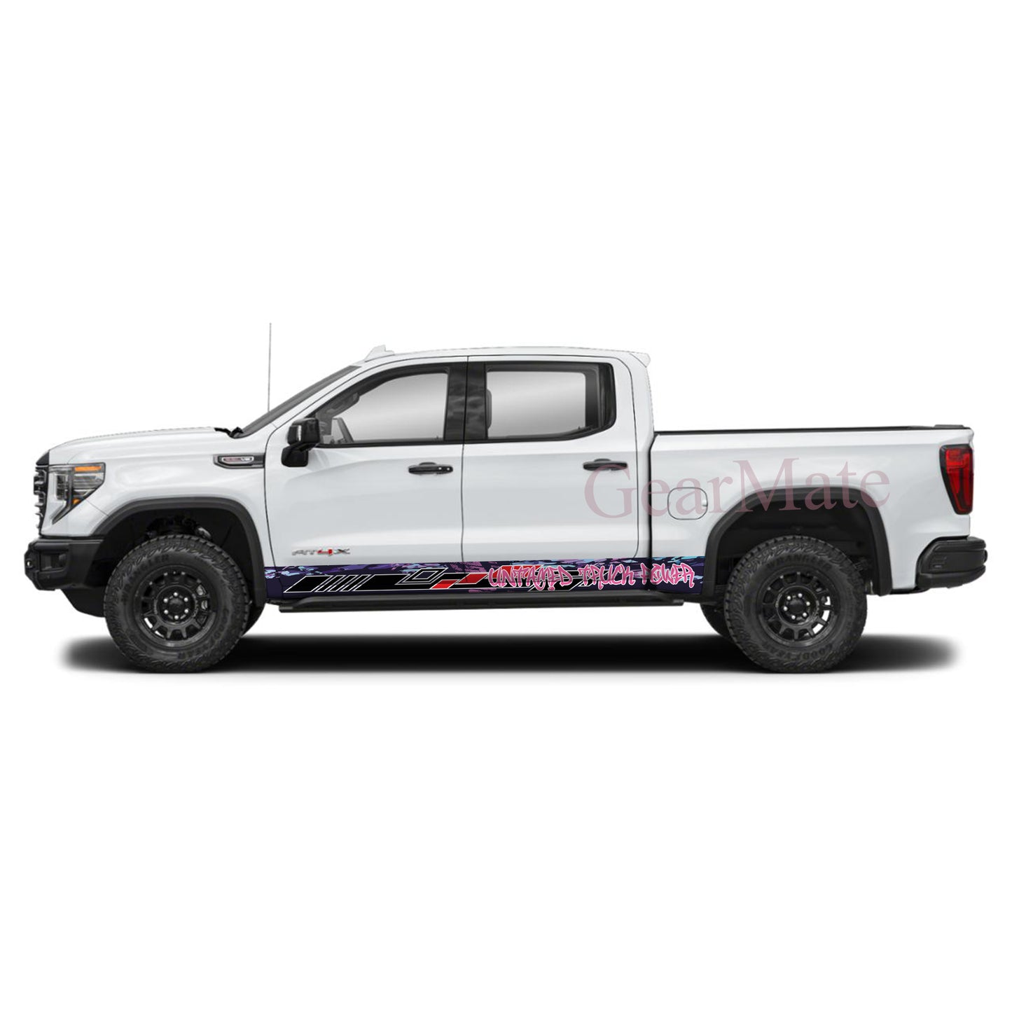 Untamed Truck Power Rocker Panel Graphic Decal Kit (Left & Right Sides) - High Quality Vinyl for Trucks & SUVs