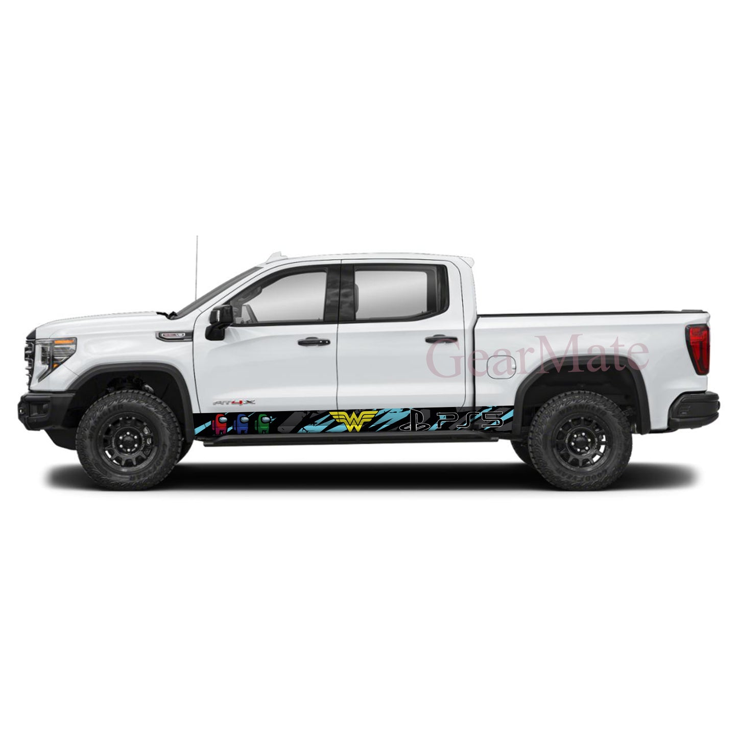 Wonder Woman Games Rocker Panel Graphic Decal Kit (Left & Right Sides) - High Quality Vinyl for Trucks & SUVs