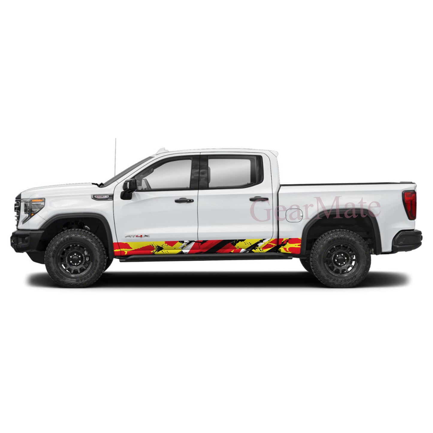 Sport YRed Rocker Panel Graphic Decal Kit (Left & Right Sides) - High Quality Vinyl for Trucks & SUVs