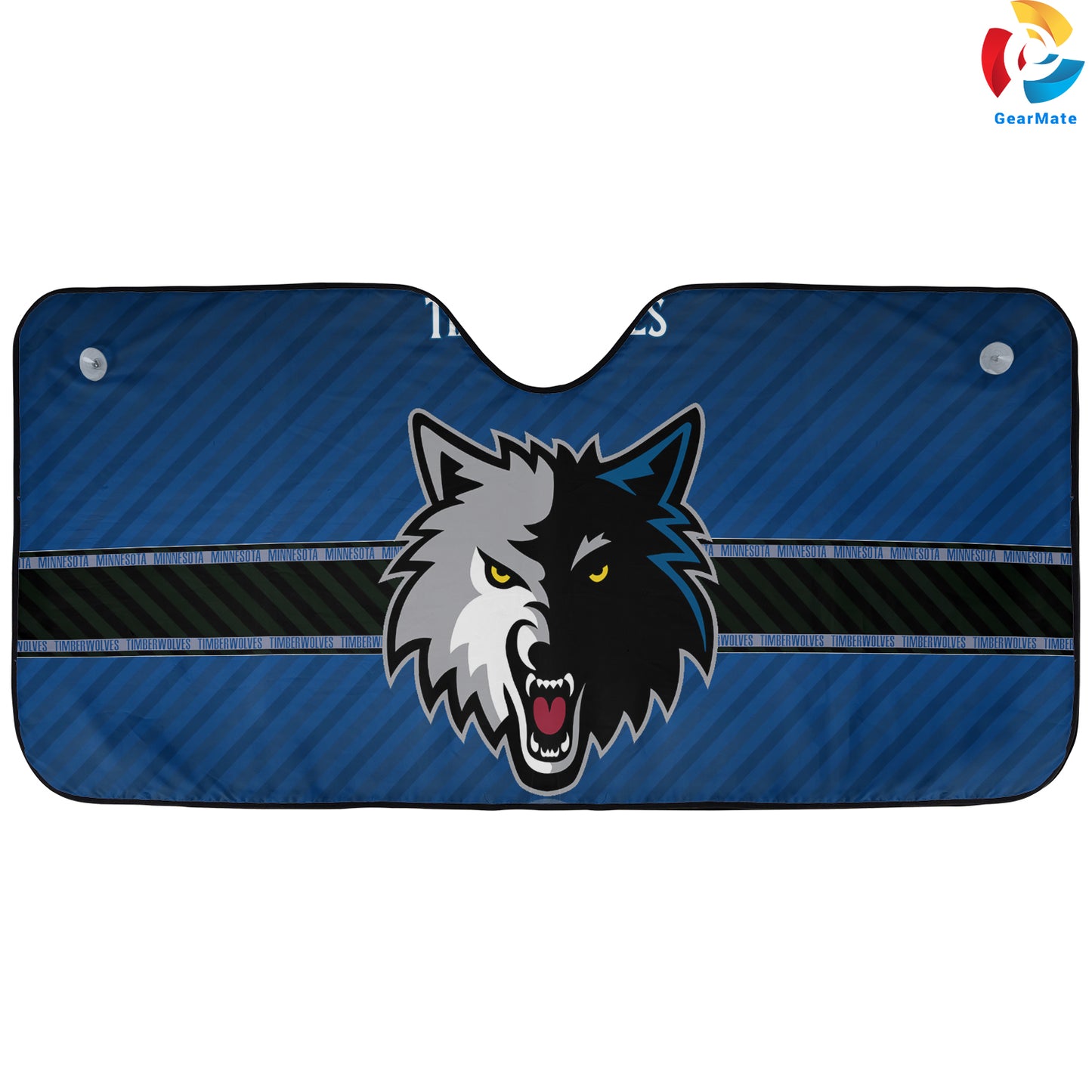 Minnesota Timberwolves NBA Blue Reflective Car Sunshade – Premium Heat & UV Protection, Universal Fit
