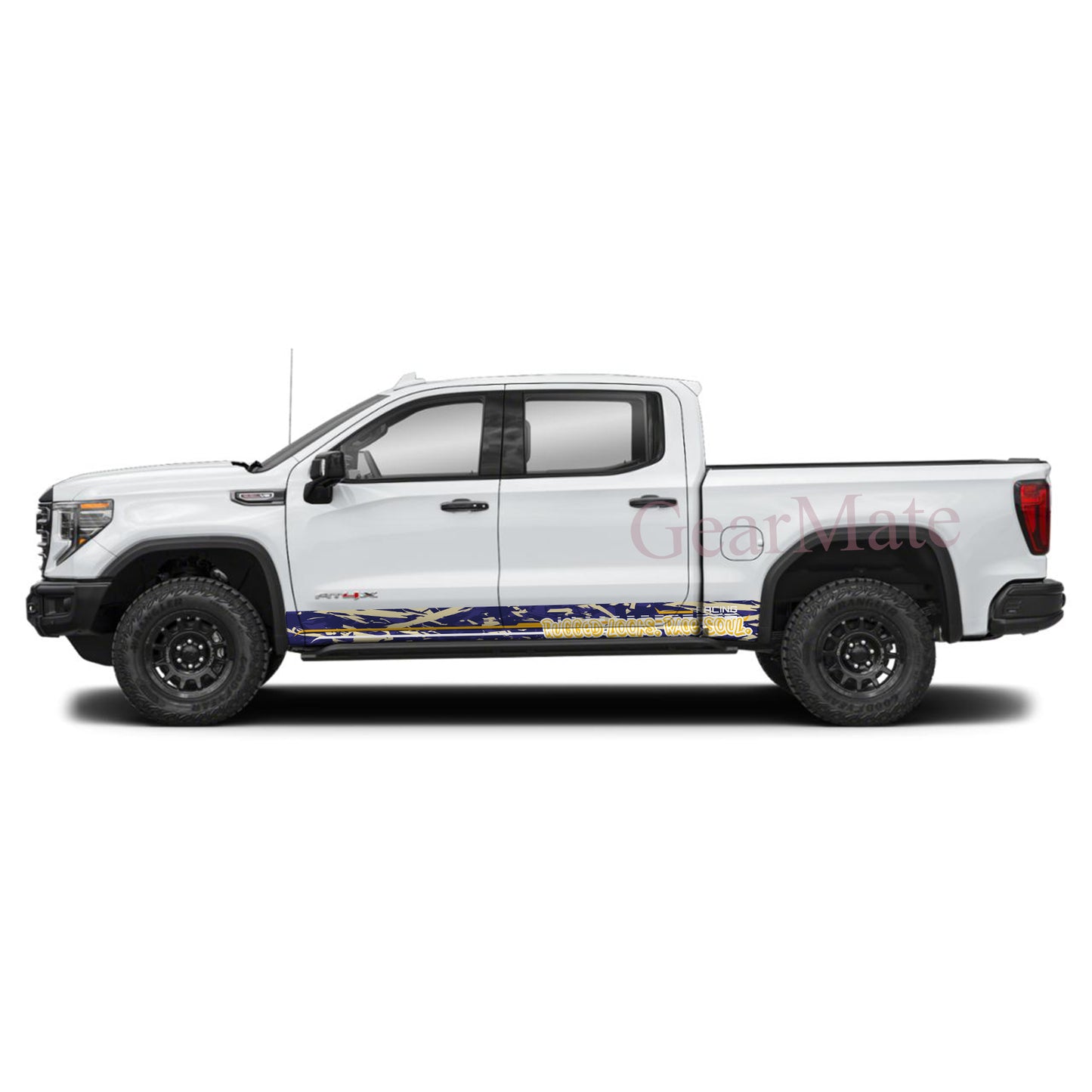 Rugged Looks Race Soul Rocker Panel Graphic Decal Kit (Left & Right Sides) - High Quality Vinyl for Trucks & SUVs