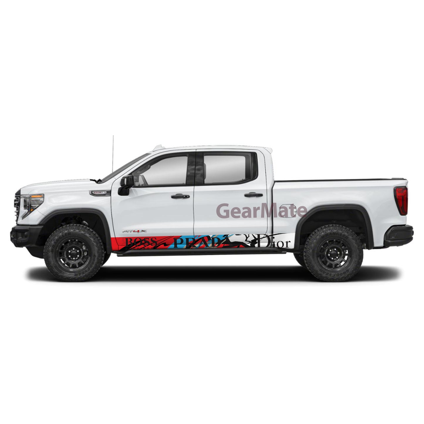 Prada Rocker Panel Graphic Decal Kit (Left & Right Sides) - High Quality Vinyl for Trucks & SUVs