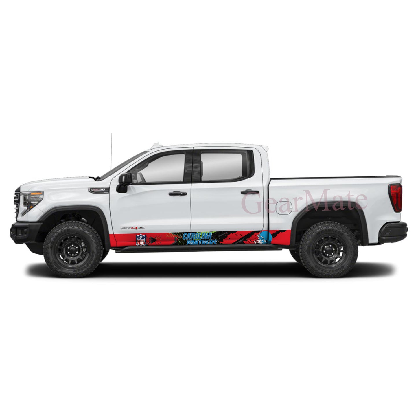 NFL Carolina Panthers 1 Rocker Panel Graphic Decal Kit (Left & Right Sides) - High Quality Vinyl for Trucks & SUVs