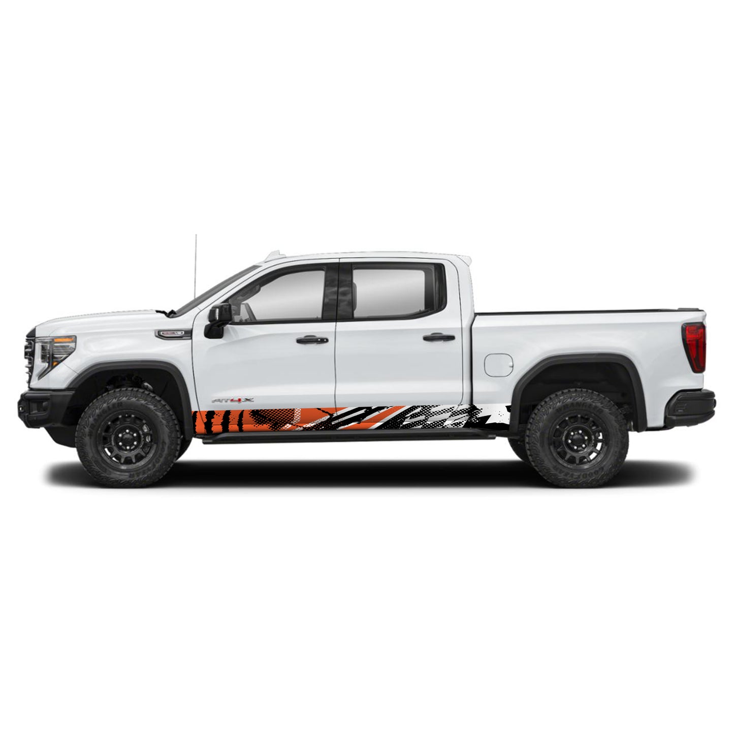 Claw Orange Rocker Panel Graphic Decal Kit (Left & Right Sides) - High Quality Vinyl for Trucks & SUVs
