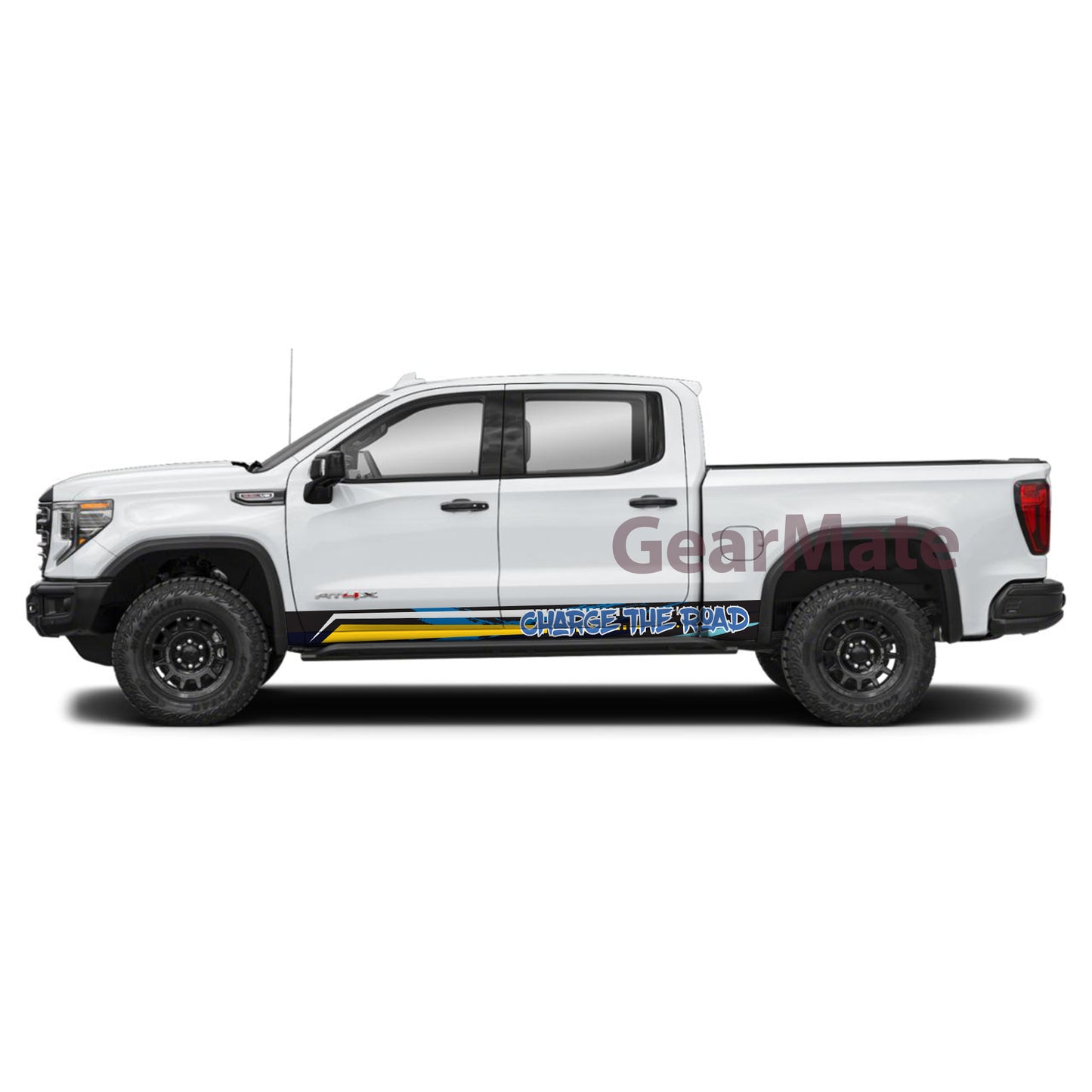 Charge the Road Rocker Panel Graphic Decal Kit (Left & Right Sides) - High Quality Vinyl for Trucks & SUVs