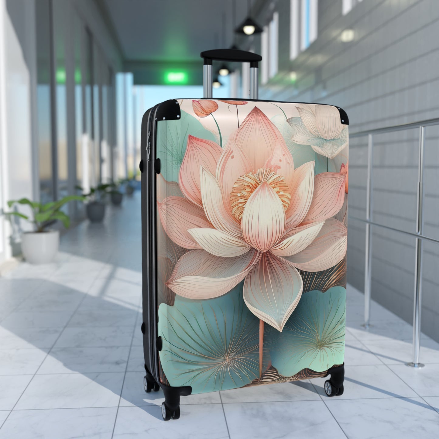 Nature Flowers Floral Dedicated Pink Art Carry-On Suitcase - Stylish Luggage for Travelers