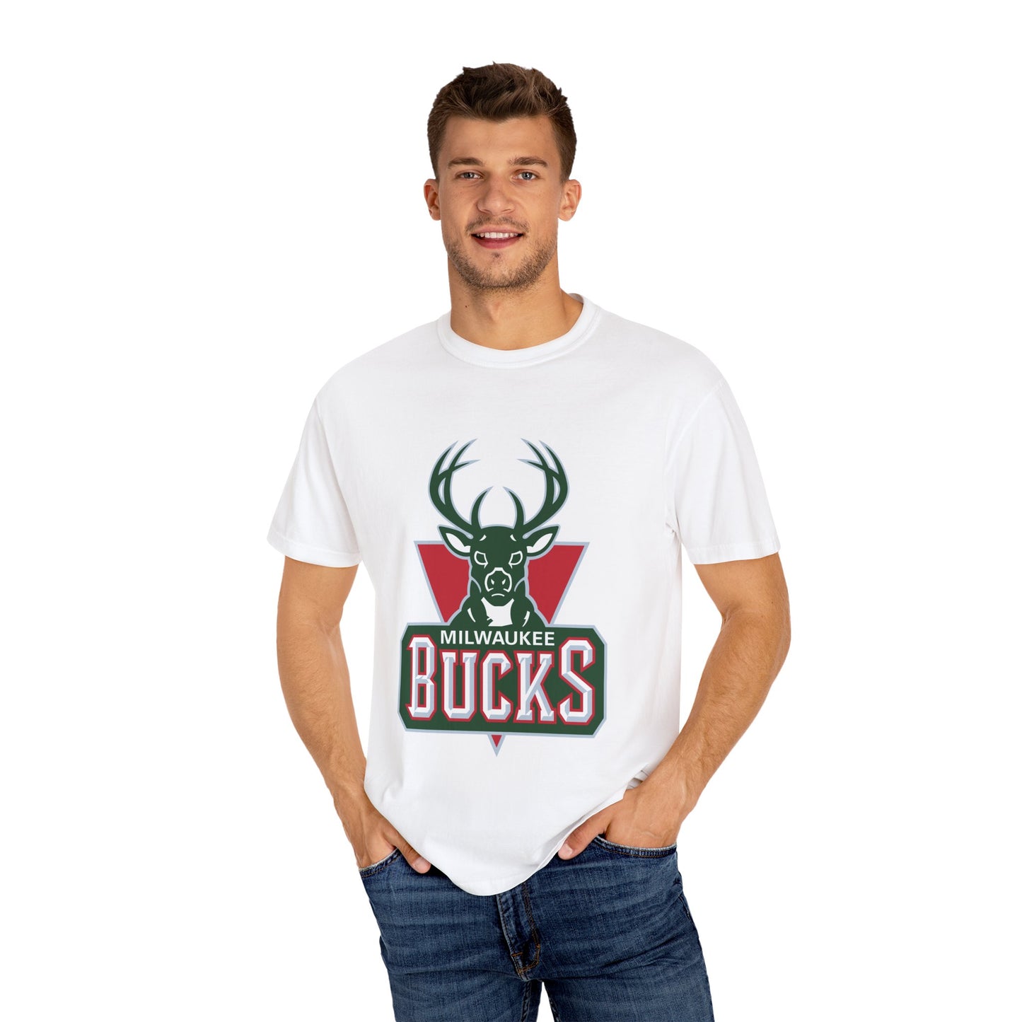 Milwaukee Bucks Strong Garment-Dyed T-Shirt – Premium Cotton Tee for Customization