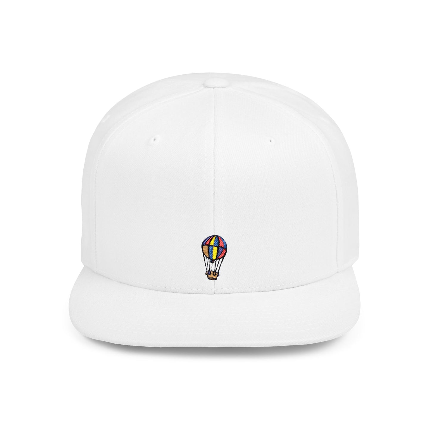 Icons Embroidered Air Balloon Flat Bill Snapback – Lightweight, Custom Fit, Premium Quality