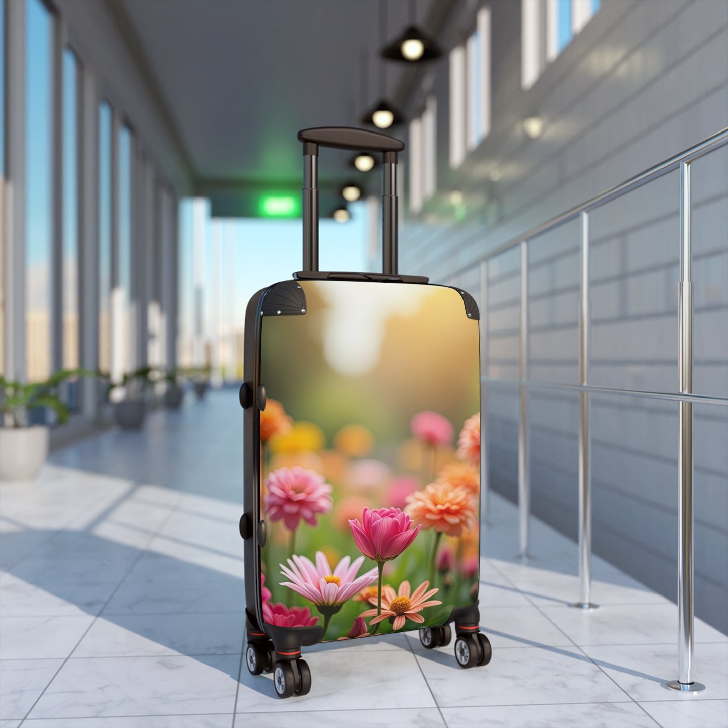 Nature Flowers Floral Field of Flowers Art Carry-On Suitcase - Stylish Luggage for Travelers