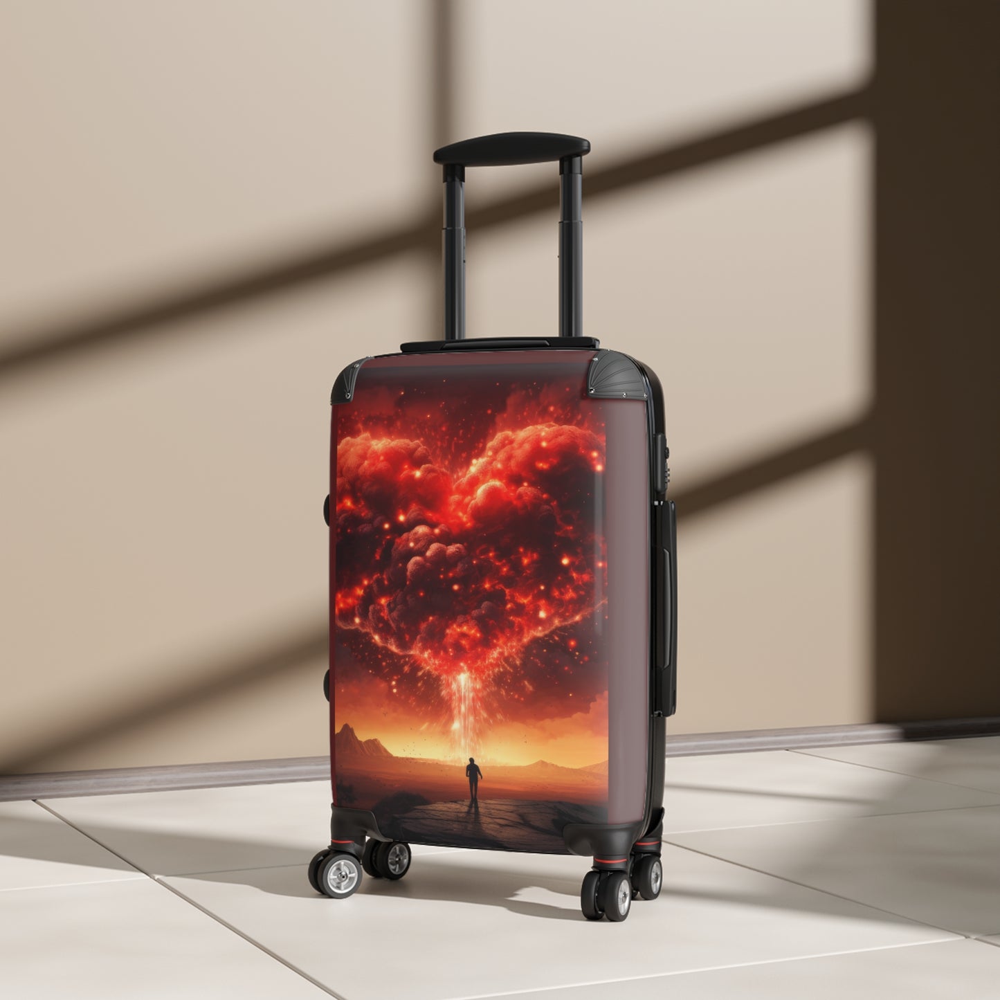 Love Heart Surrea Art Carry-On Suitcase - Stylish Luggage for Travelers