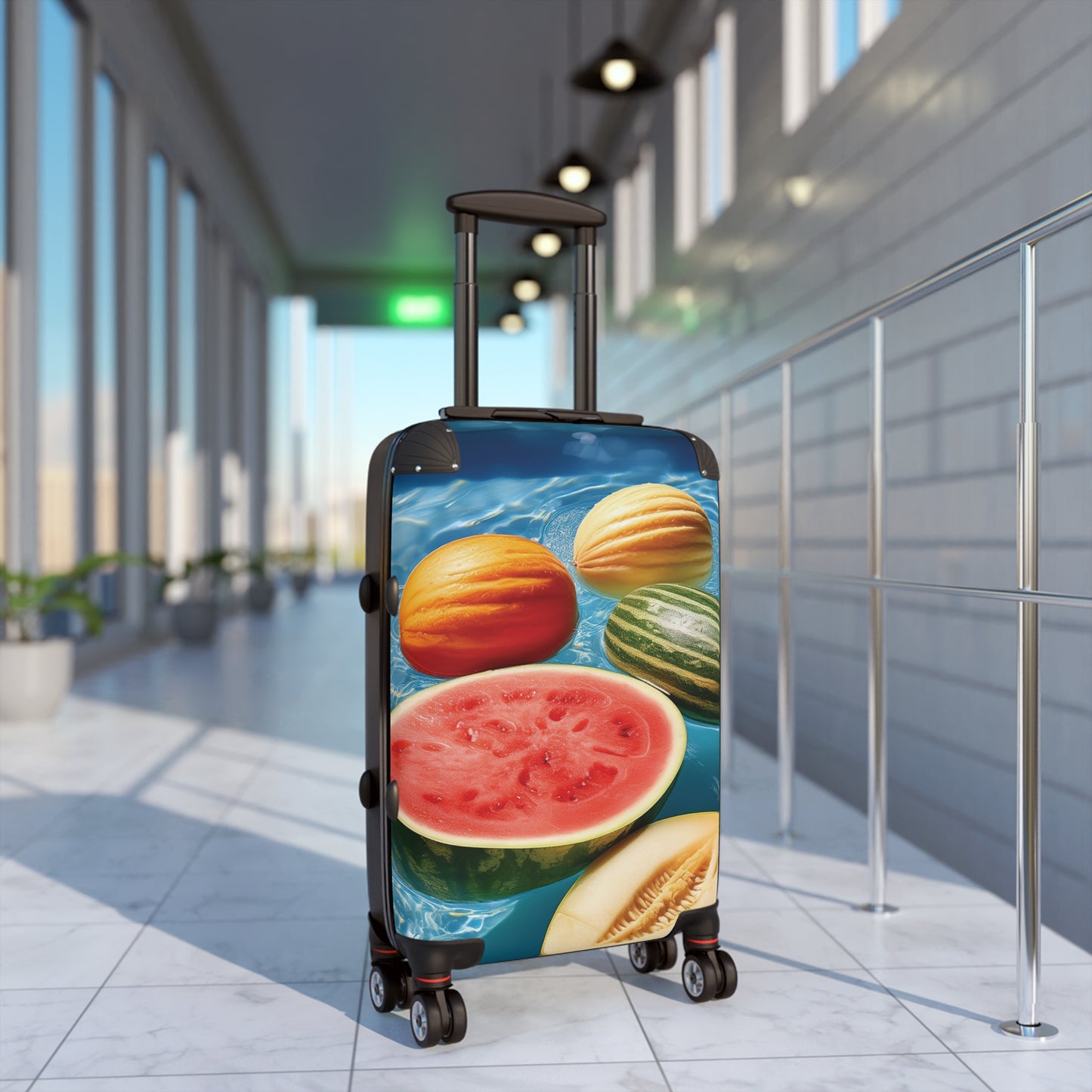 Nature Summer Fruits Floating in Pool Carry-On Suitcase - Stylish Luggage for Travelers