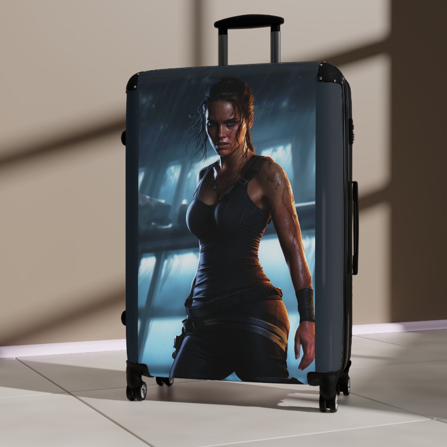 Video Games Lara Croft Tomb Raider Carry-On Suitcase - Stylish Luggage for Travelers