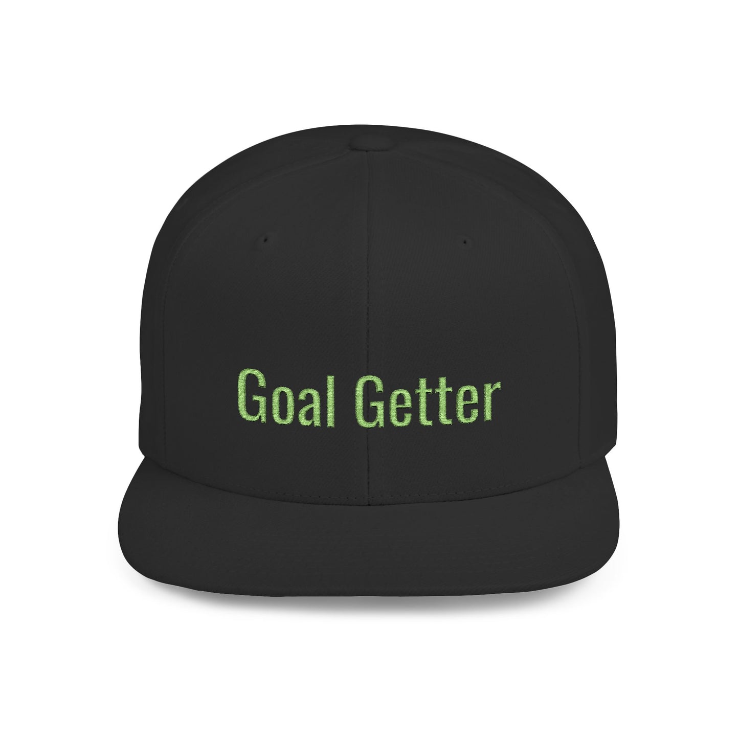 Text Goal Getter Flat Bill Snapback – Lightweight, Custom Fit, Premium Quality