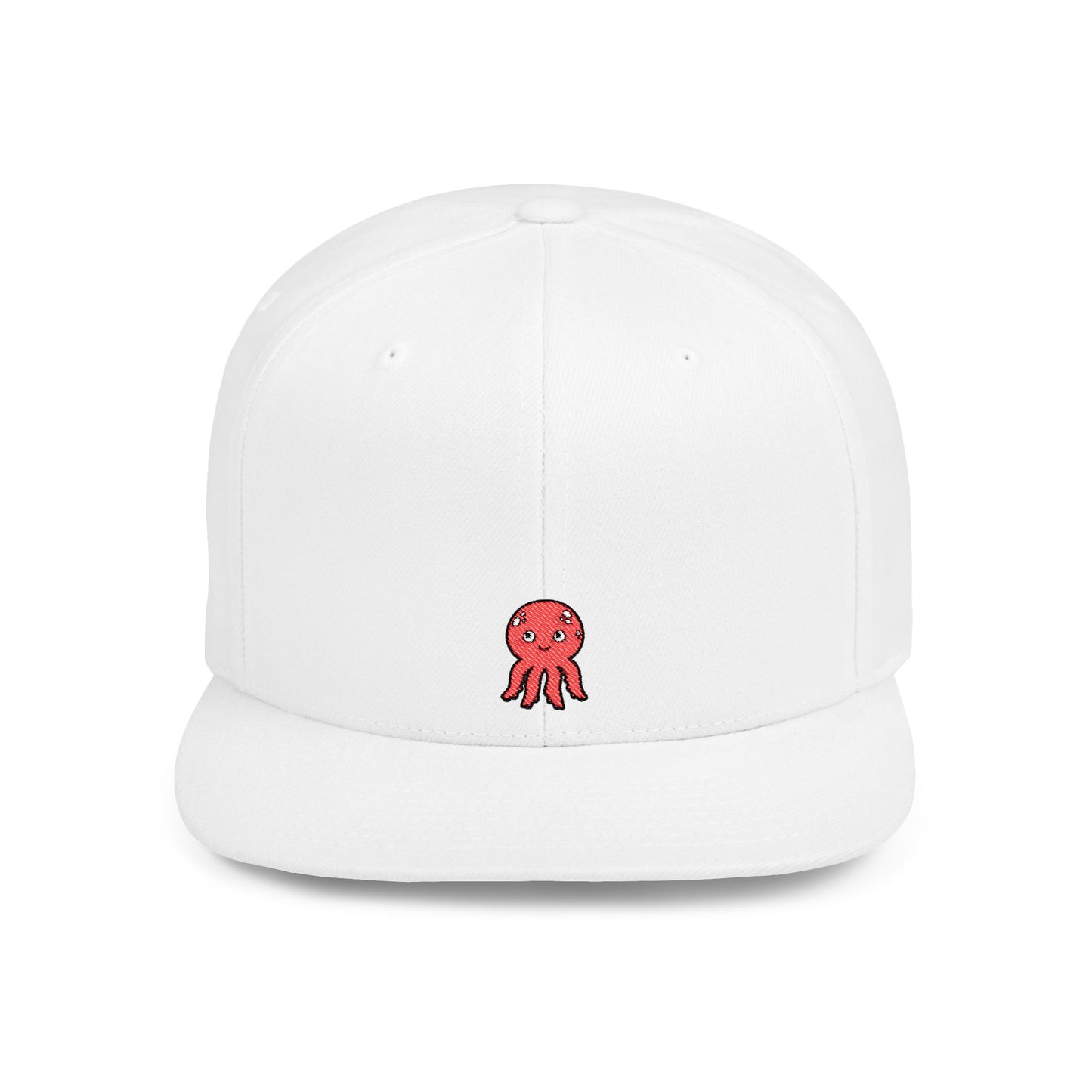 Icons Embroidered Octopus Flat Bill Snapback – Lightweight, Custom Fit, Premium Quality