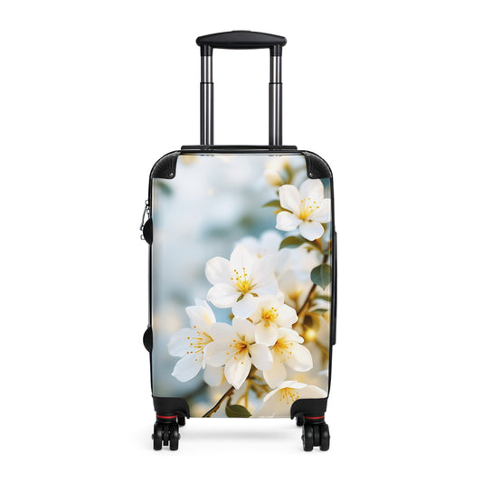 Nature Flowers Floral White Cherry Art Carry-On Suitcase - Stylish Luggage for Travelers