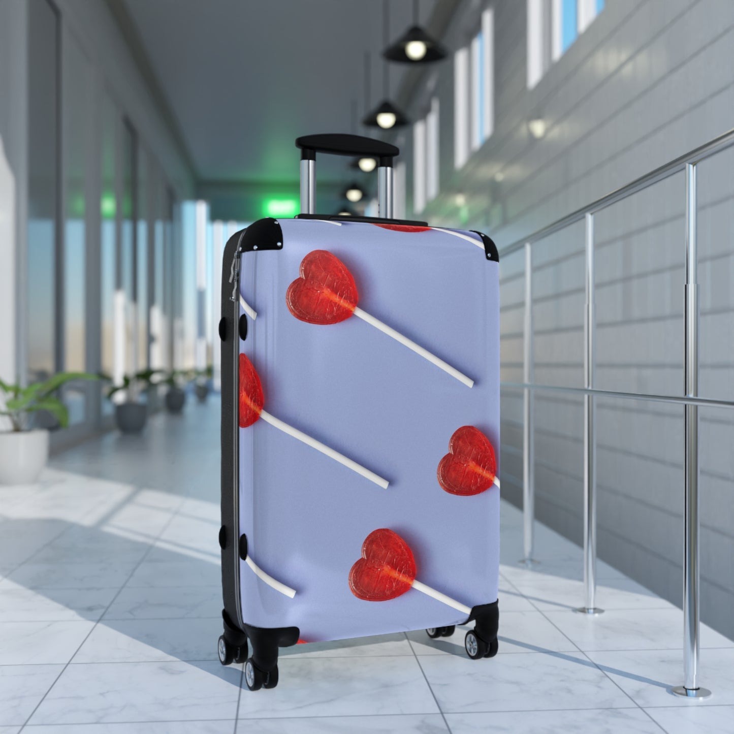 Love Heart Shape Candy Art Carry-On Suitcase - Stylish Luggage for Travelers