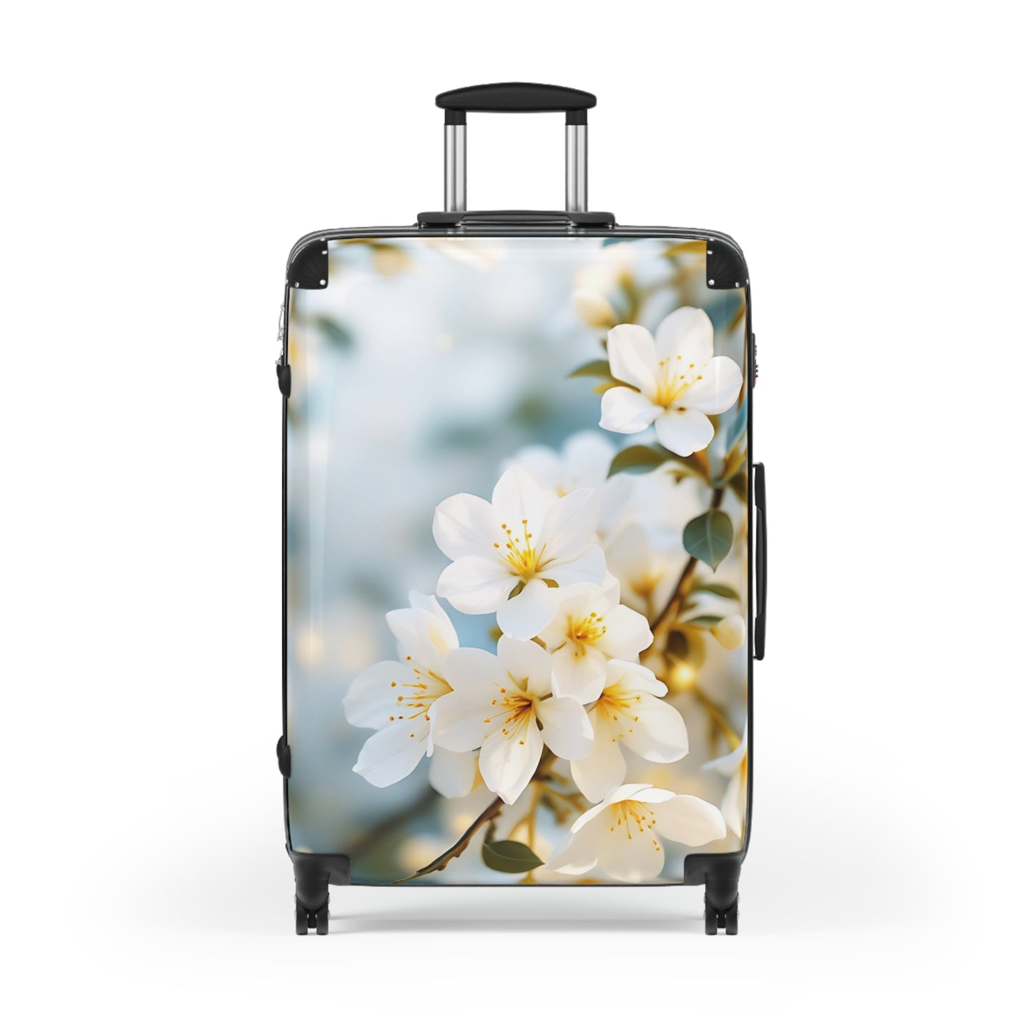 Nature Flowers Floral White Cherry Art Carry-On Suitcase - Stylish Luggage for Travelers